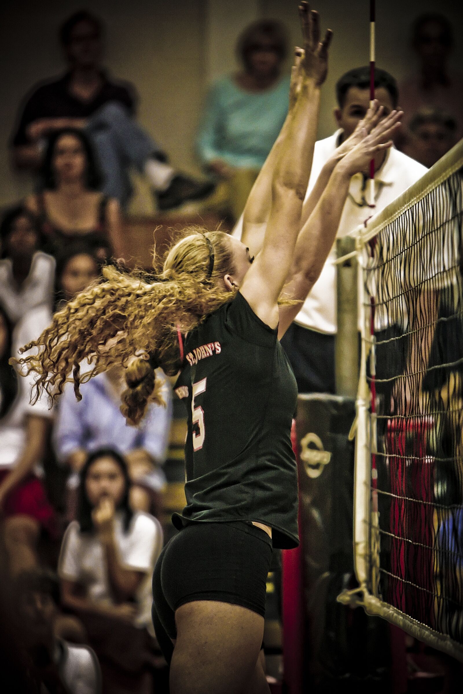 Canon EOS 20D sample photo. Volleyball, girl, blocking photography