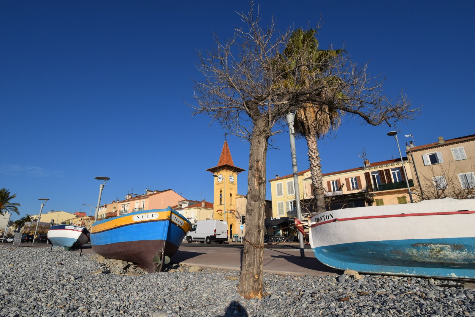 Nikon D5300 sample photo. Cagne-sur-mer, church, boat photography