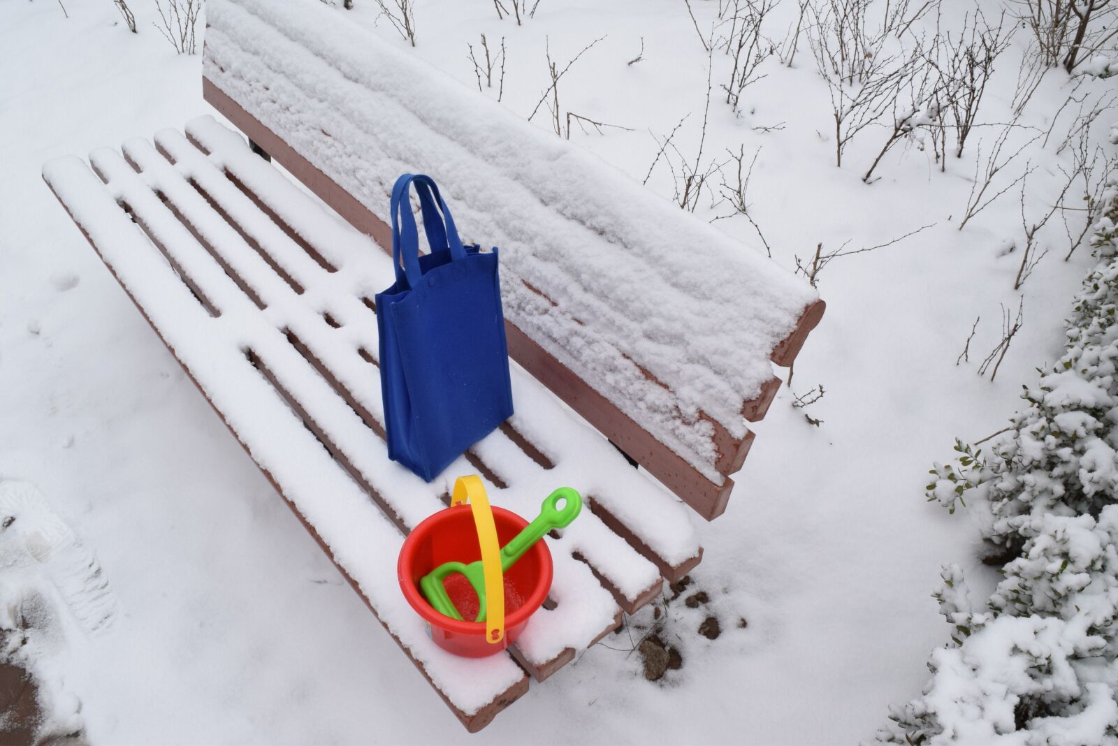 Nikon D3300 sample photo. Snow, toys, white photography