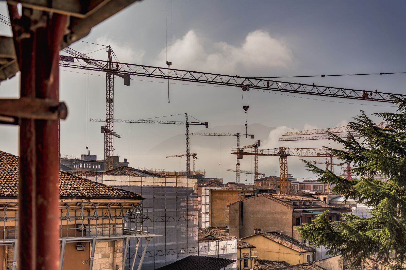 Nikon D3200 sample photo. Yards, crane, architecture photography