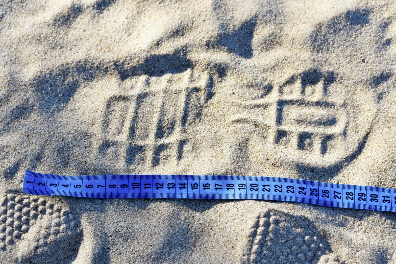 Nikon D7200 sample photo. Measure, blue tape, footprint photography