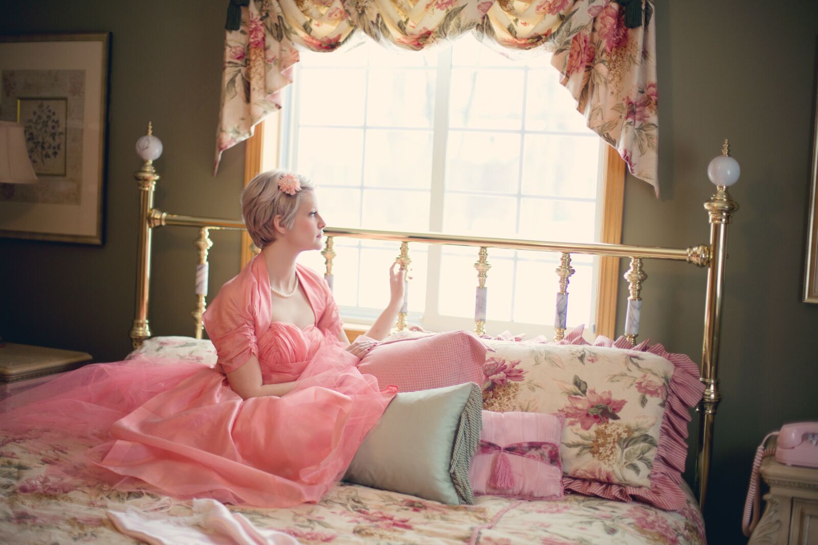 Canon EF 50mm F1.4 USM sample photo. Woman, bed, bedroom, vintage photography