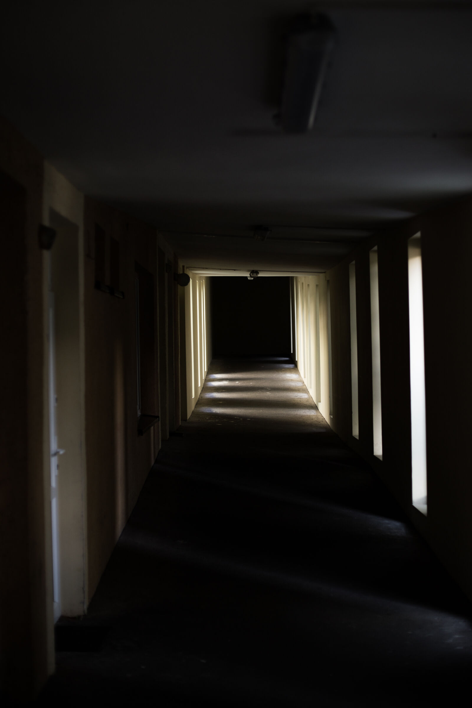 Canon EOS 6D + Canon EF 50mm F1.4 USM sample photo. Corridor, dark, hallway, hospital photography