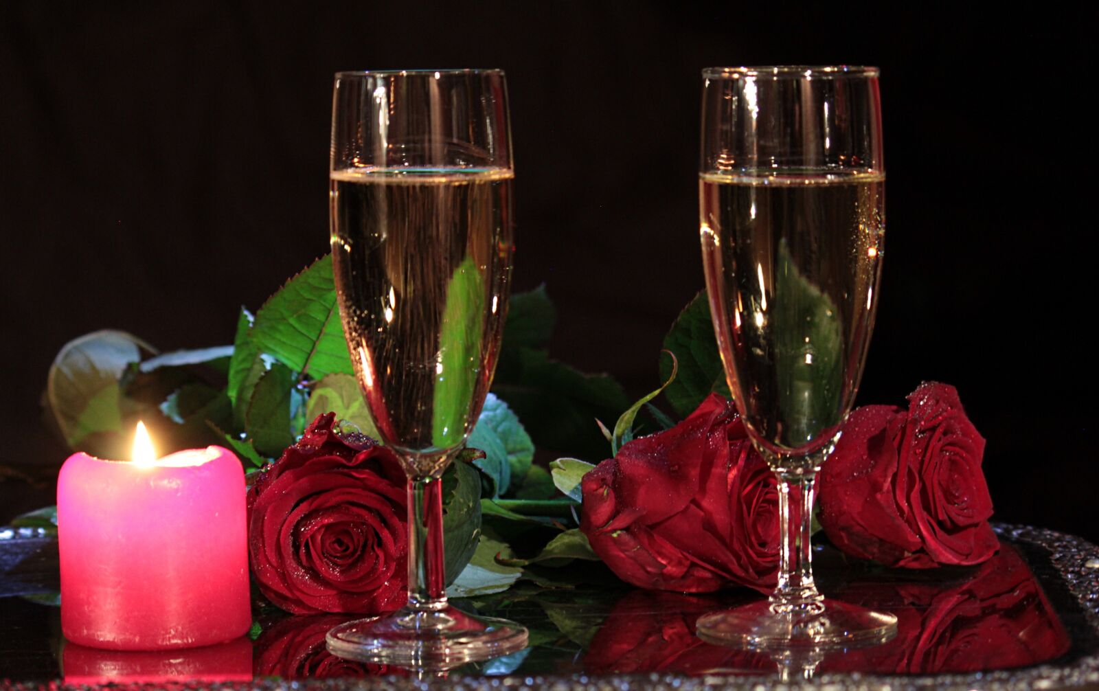 Canon EOS 600D (Rebel EOS T3i / EOS Kiss X5) sample photo. Candle, champagne, bakaly photography