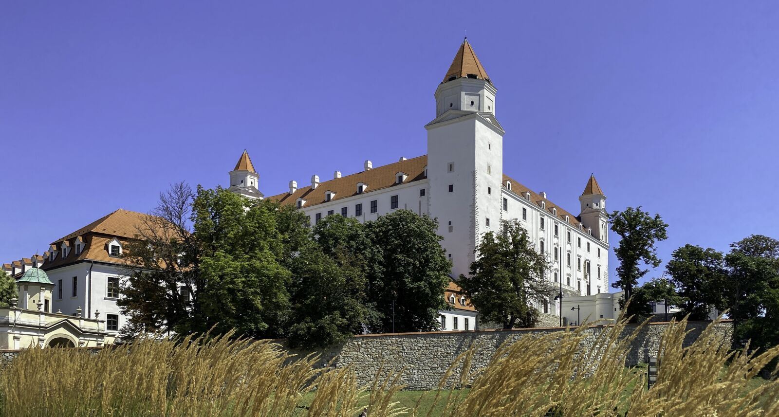 iPhone 11 Pro Max back triple camera 4.25mm f/1.8 sample photo. Bratislava castle, slovakia, castle photography