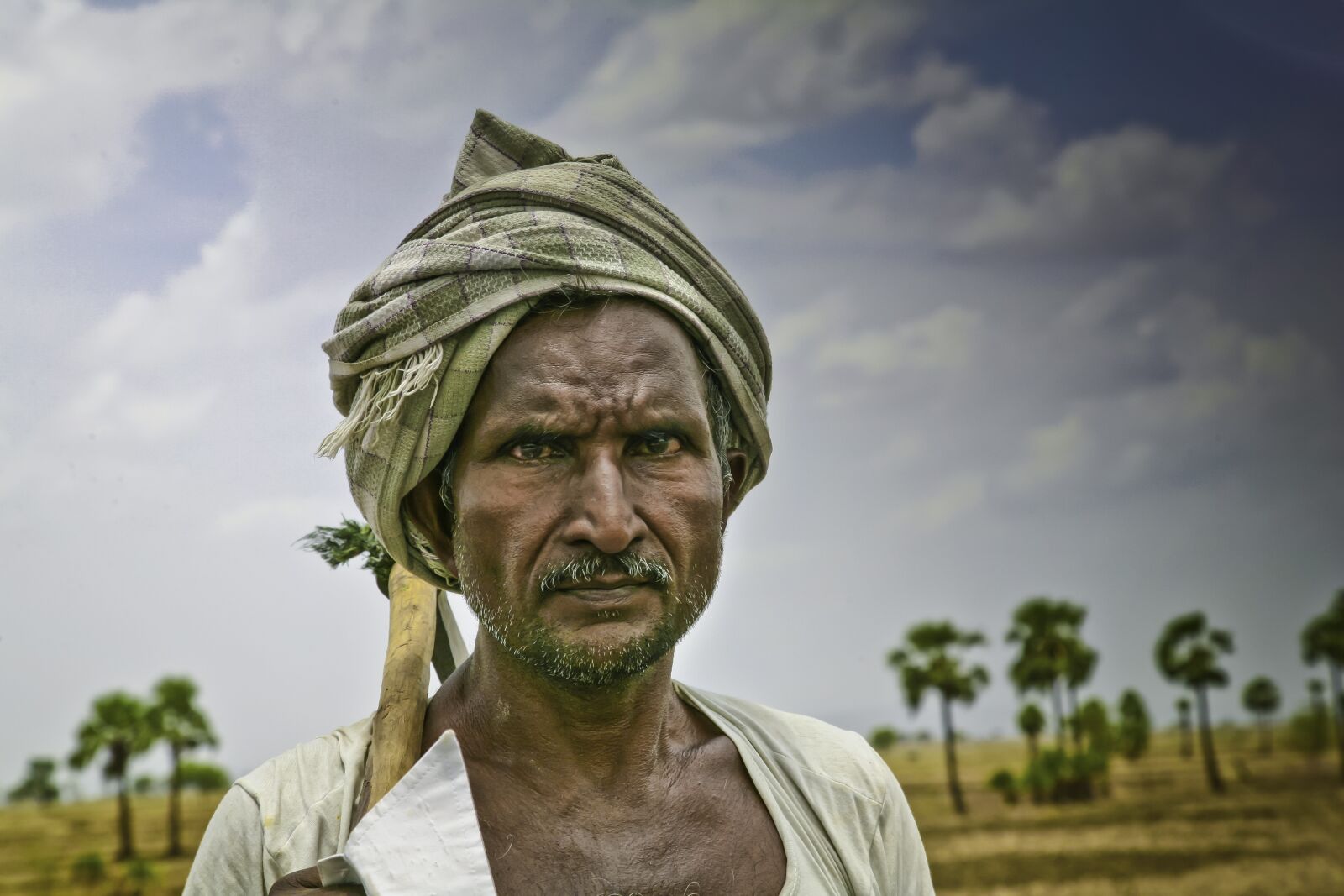Canon EOS 5D + Canon EF 24-105mm F4L IS USM sample photo. Farmer, india, mohan photography