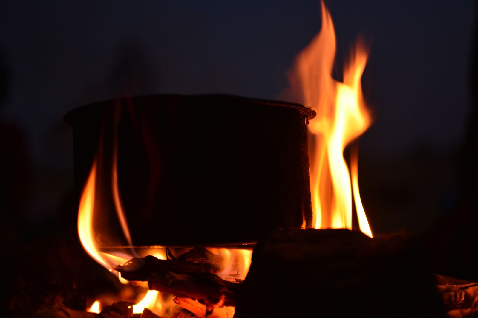 Nikon D5200 sample photo. Cooking on fire, travel photography
