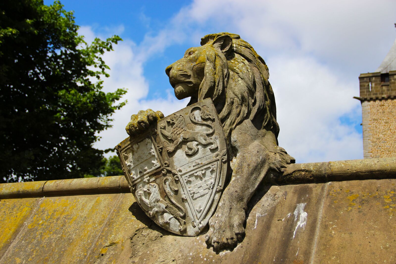 Canon EF-S 18-135mm F3.5-5.6 IS sample photo. Stone sculpture, lion, sculpture photography