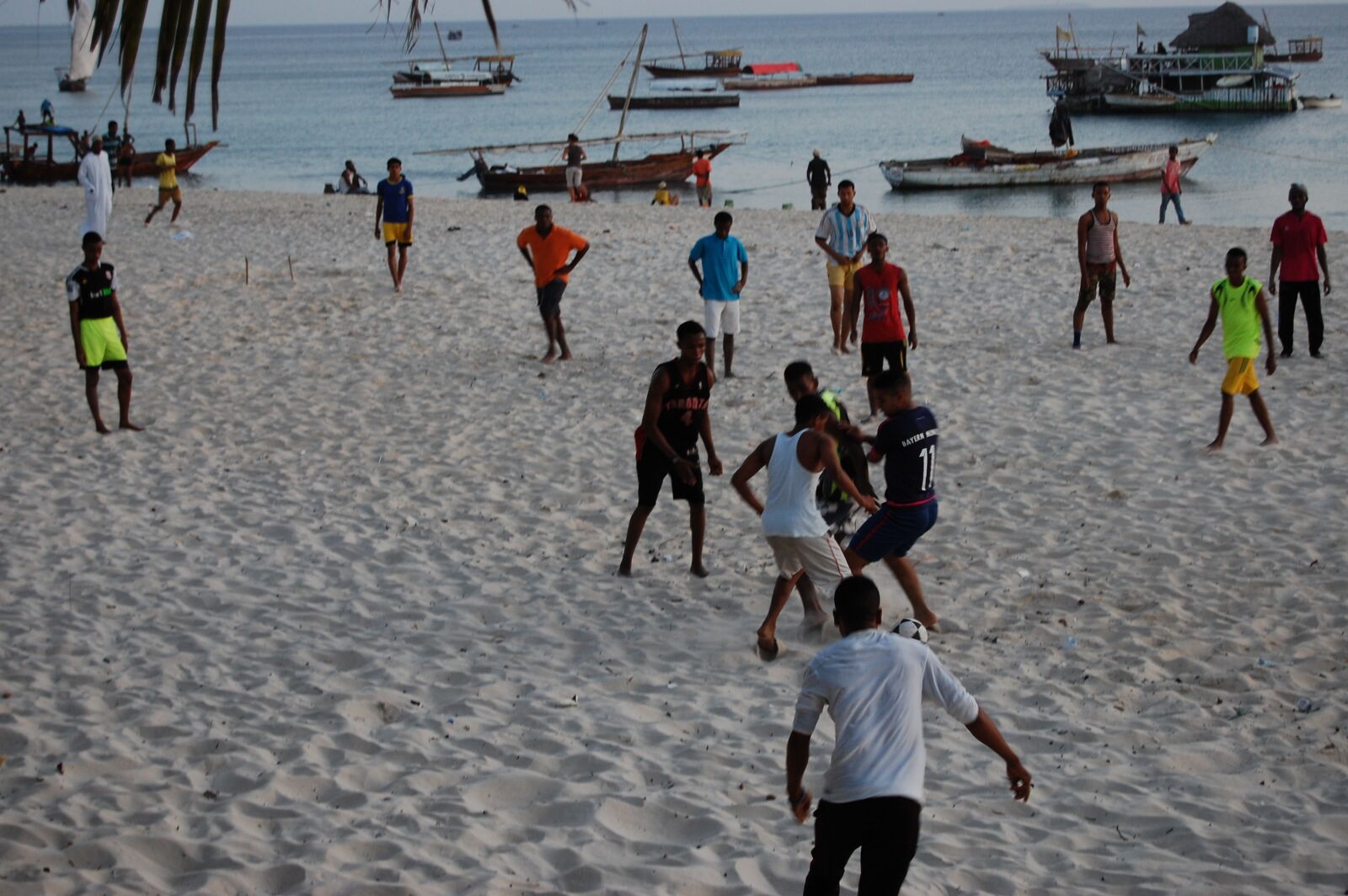 Nikon D40 sample photo. Stone town, beach, football photography