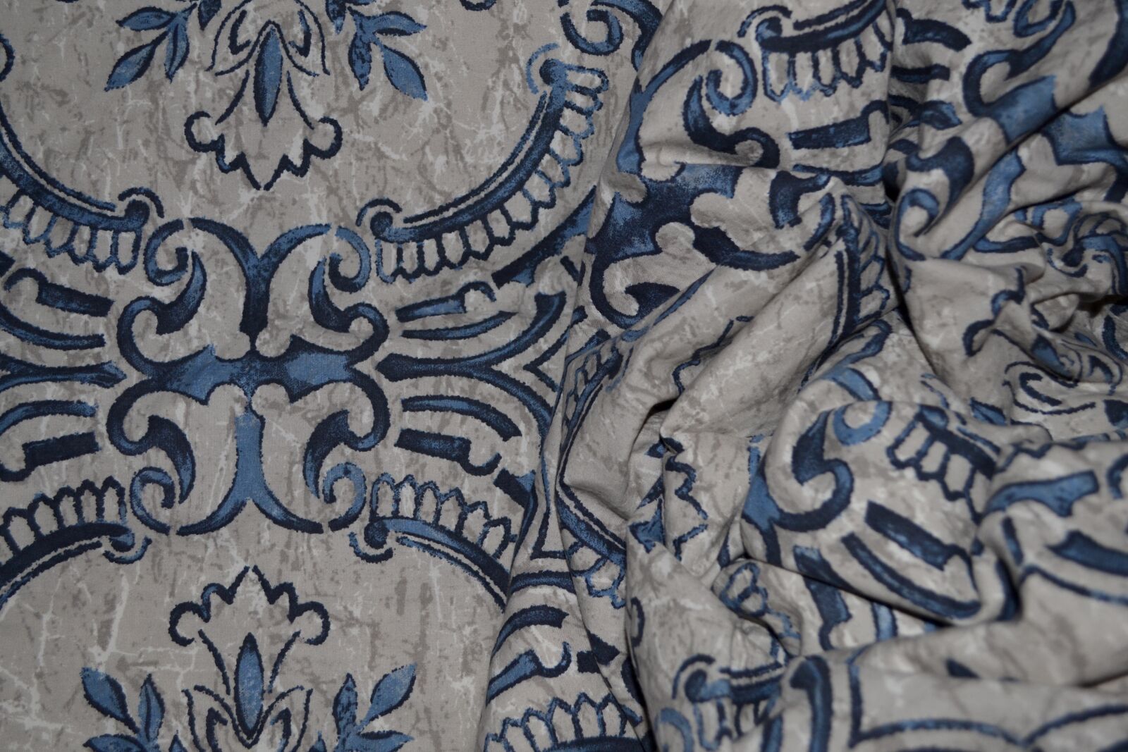 Nikon D3100 sample photo. Bed, blue, grey, pattern photography