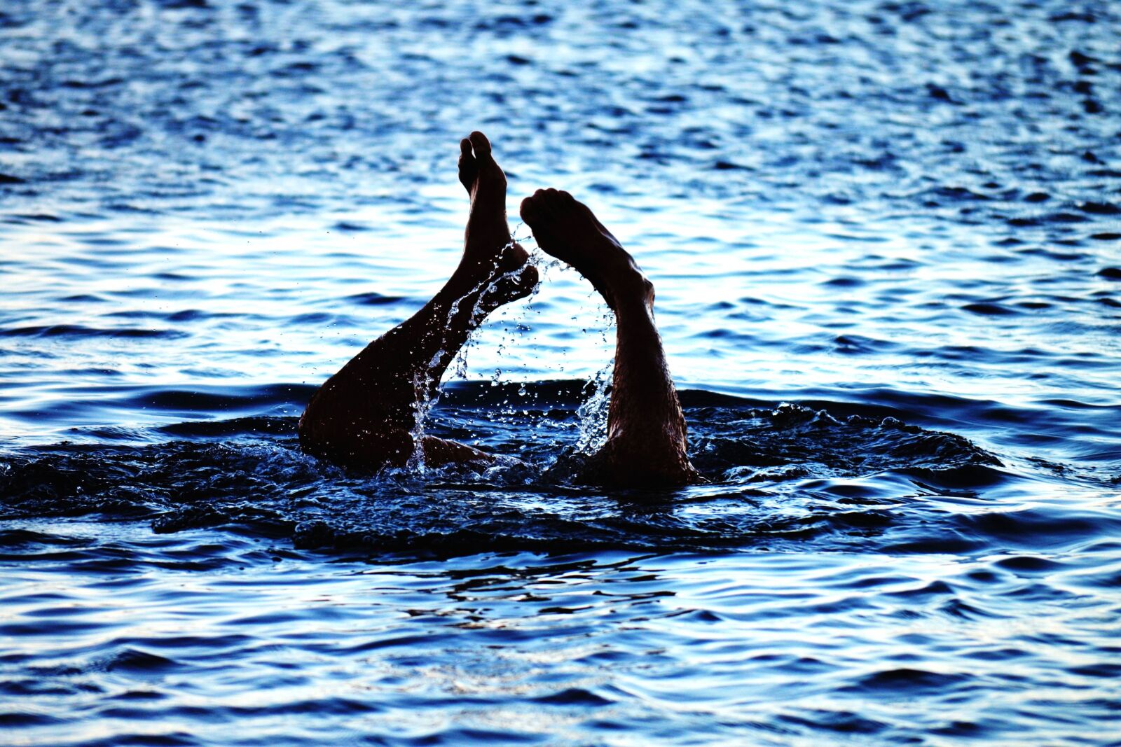 Nikon D3100 sample photo. Sea, silhouette, summer, swimmer photography