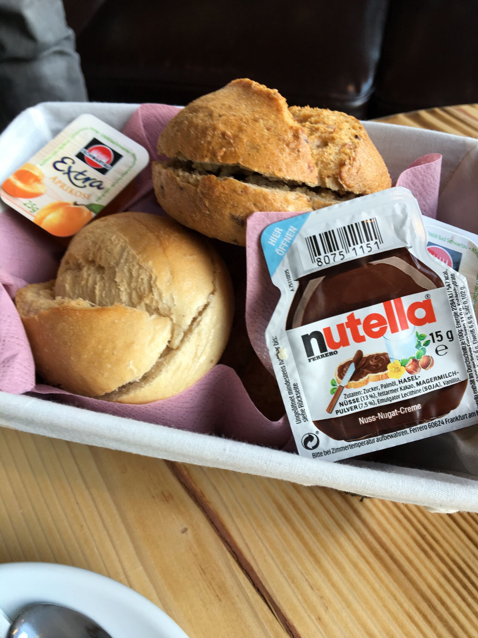 Apple iPhone 6s sample photo. Nutella, breakfast, roll photography