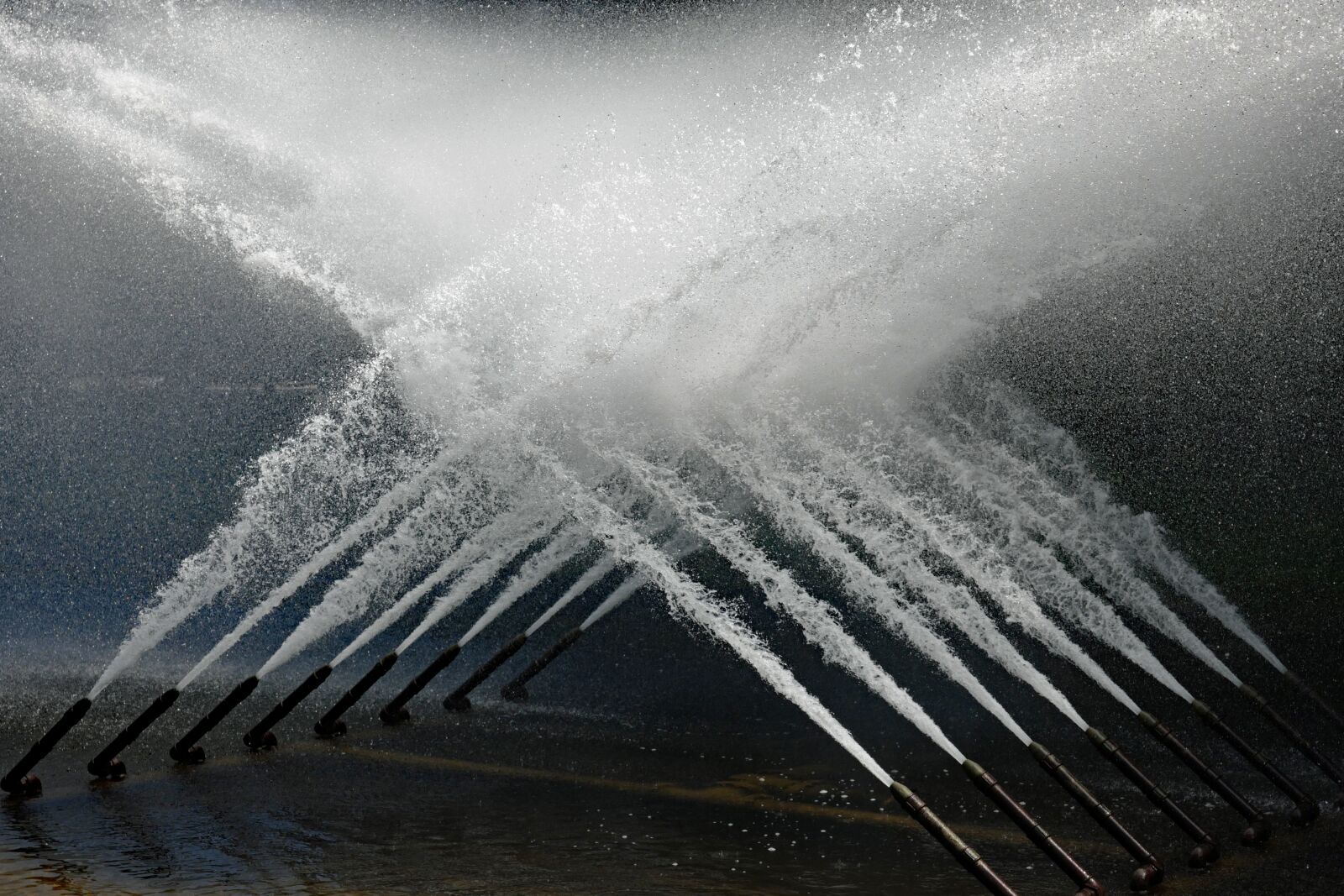 Leica CL sample photo. Water games, water jets photography