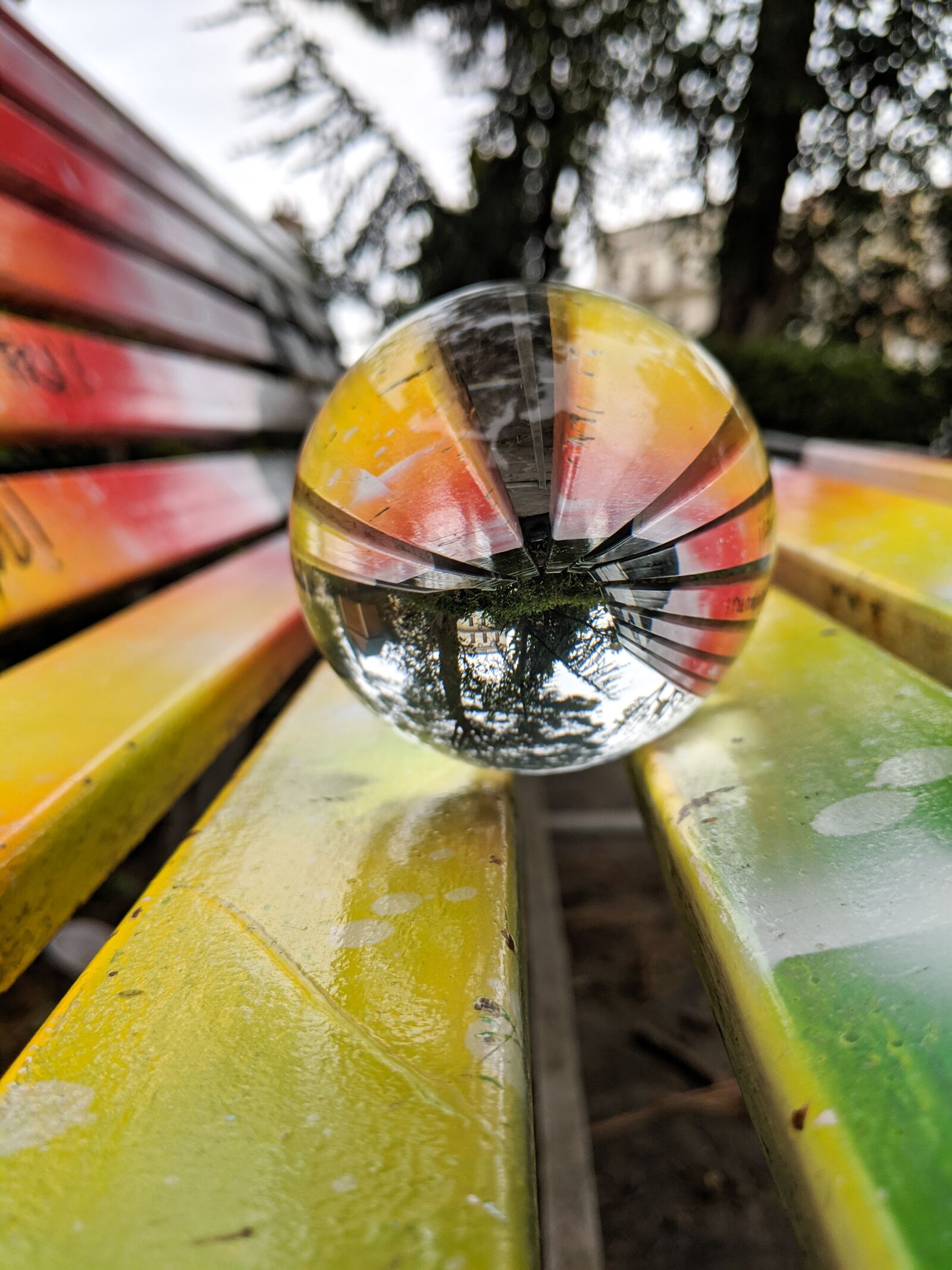 Google Pixel 2 sample photo. Lensball, crystal, colorful photography