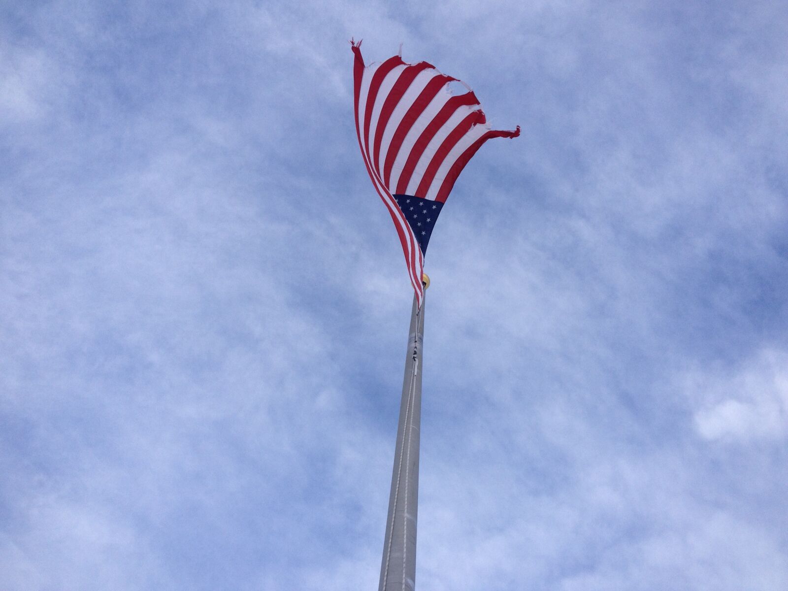 Apple iPhone 4S sample photo. Flag, american flag, windy photography