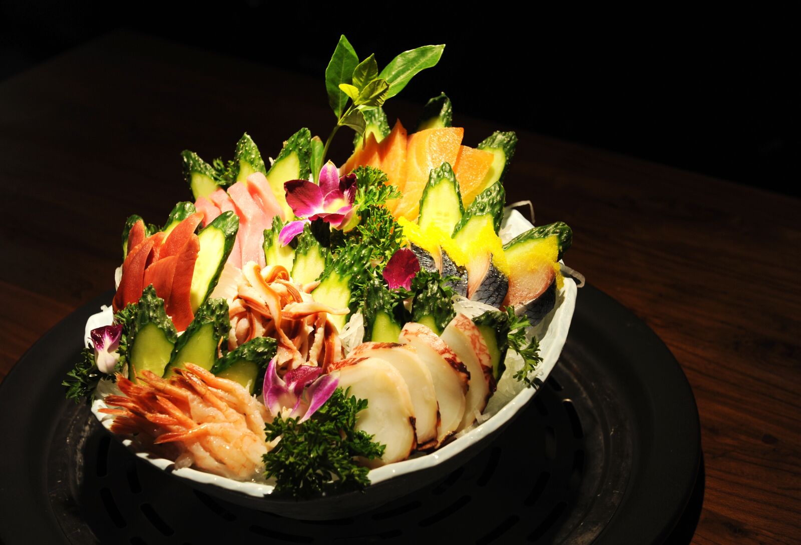 Nikon D700 sample photo. Sashimi platter, sashimi platter photography