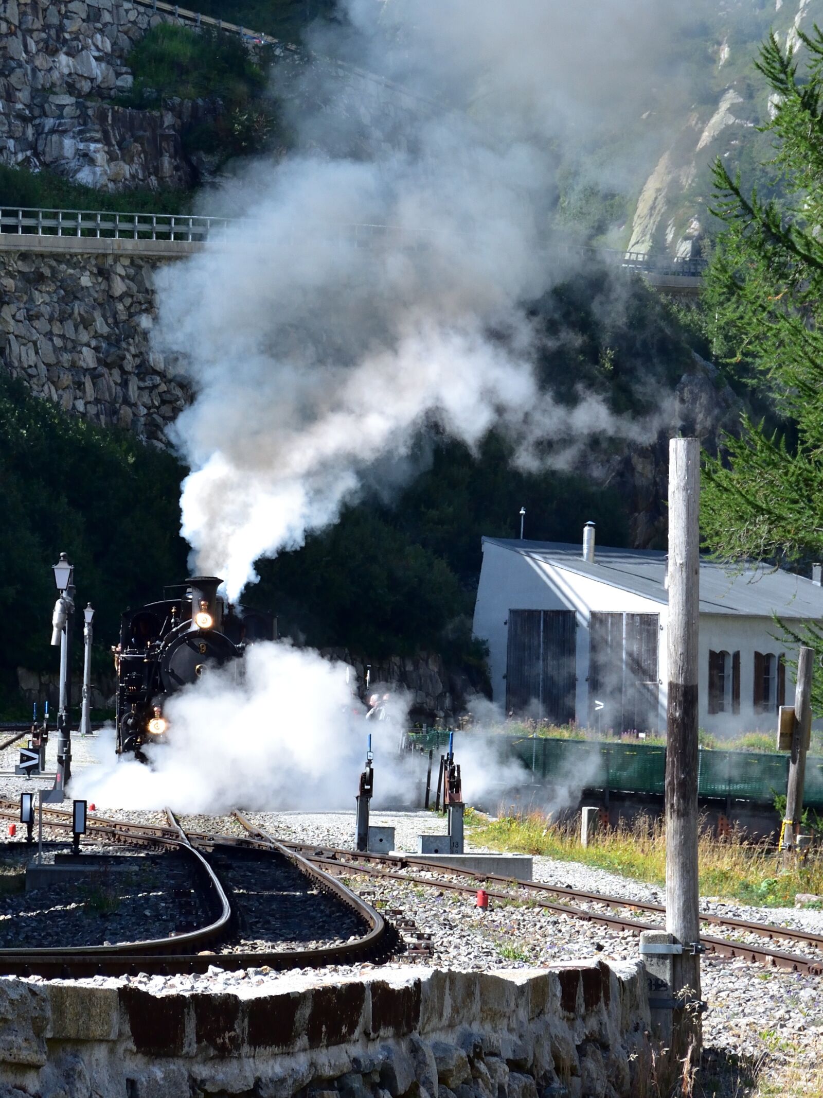 Nikon D5500 sample photo. Steam railway furka-bergstrecke, gletsch photography
