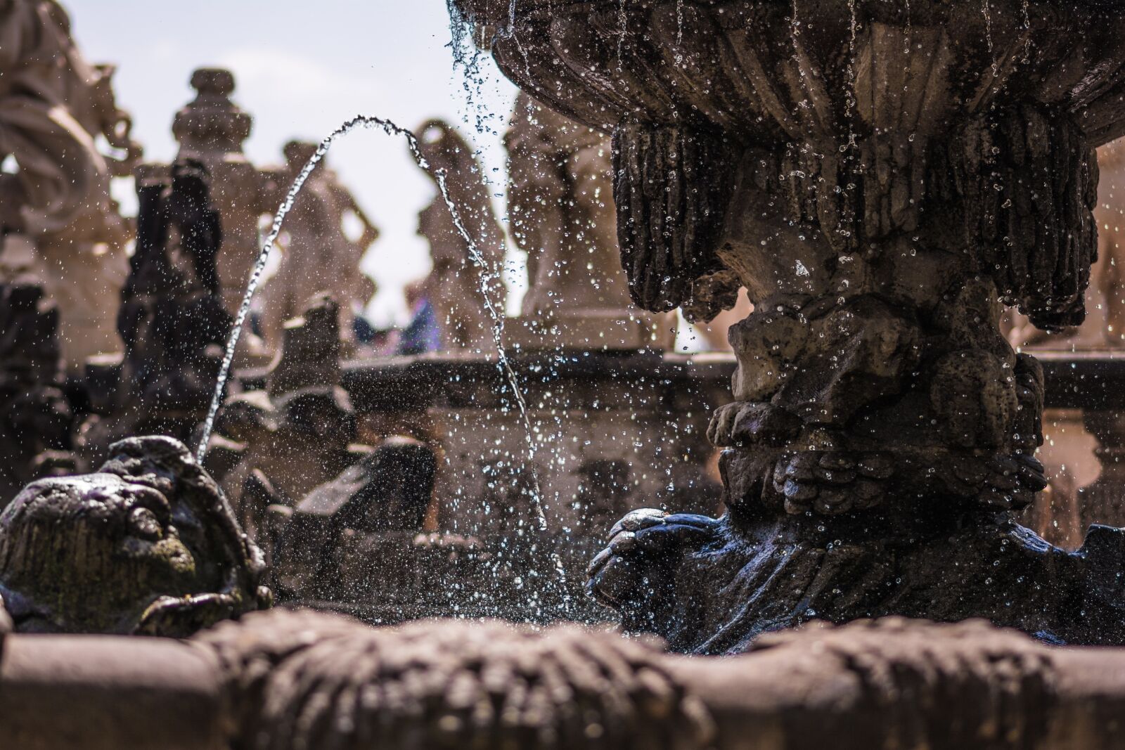 Nikon D5200 sample photo. Fountain, dresden, drops photography