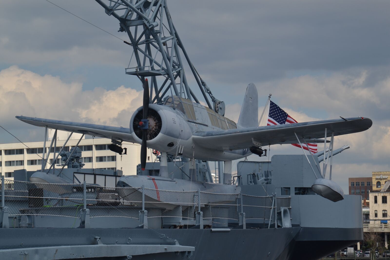 Nikon D3100 sample photo. Airplane, battleship, seaplane photography