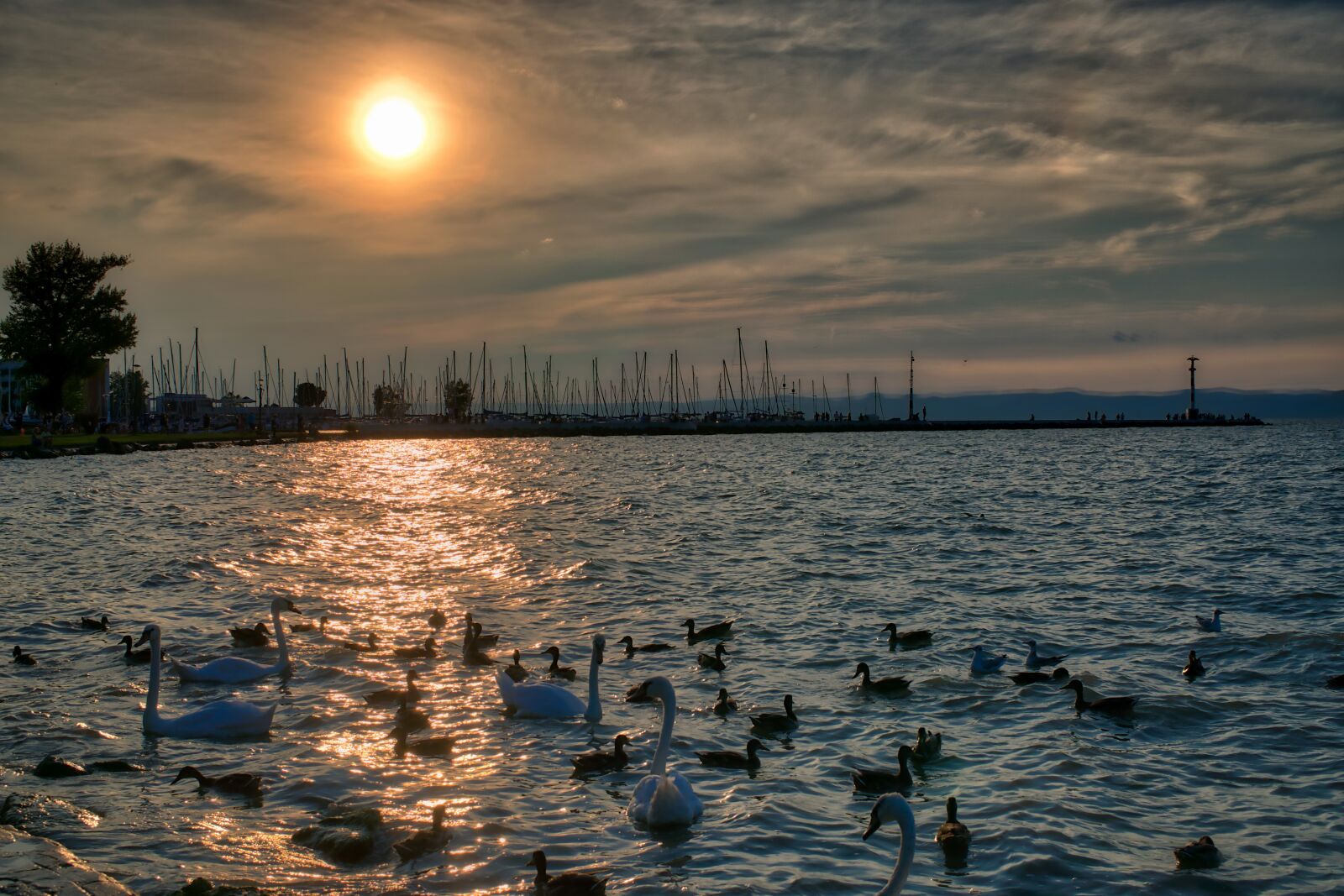 Sony a6300 sample photo. Sunset, lake, port photography