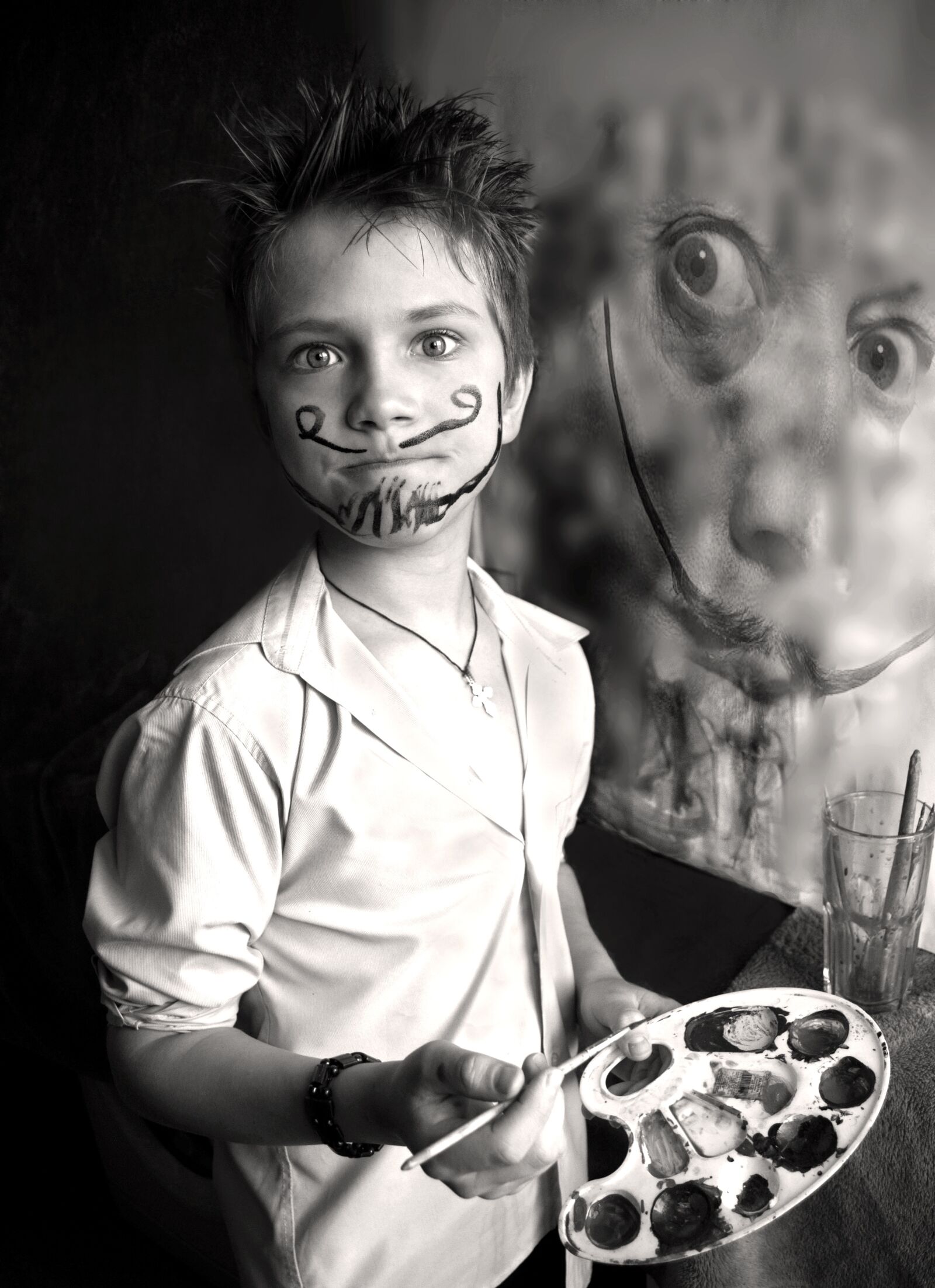 Nikon D3100 sample photo. Child, figure, paint photography