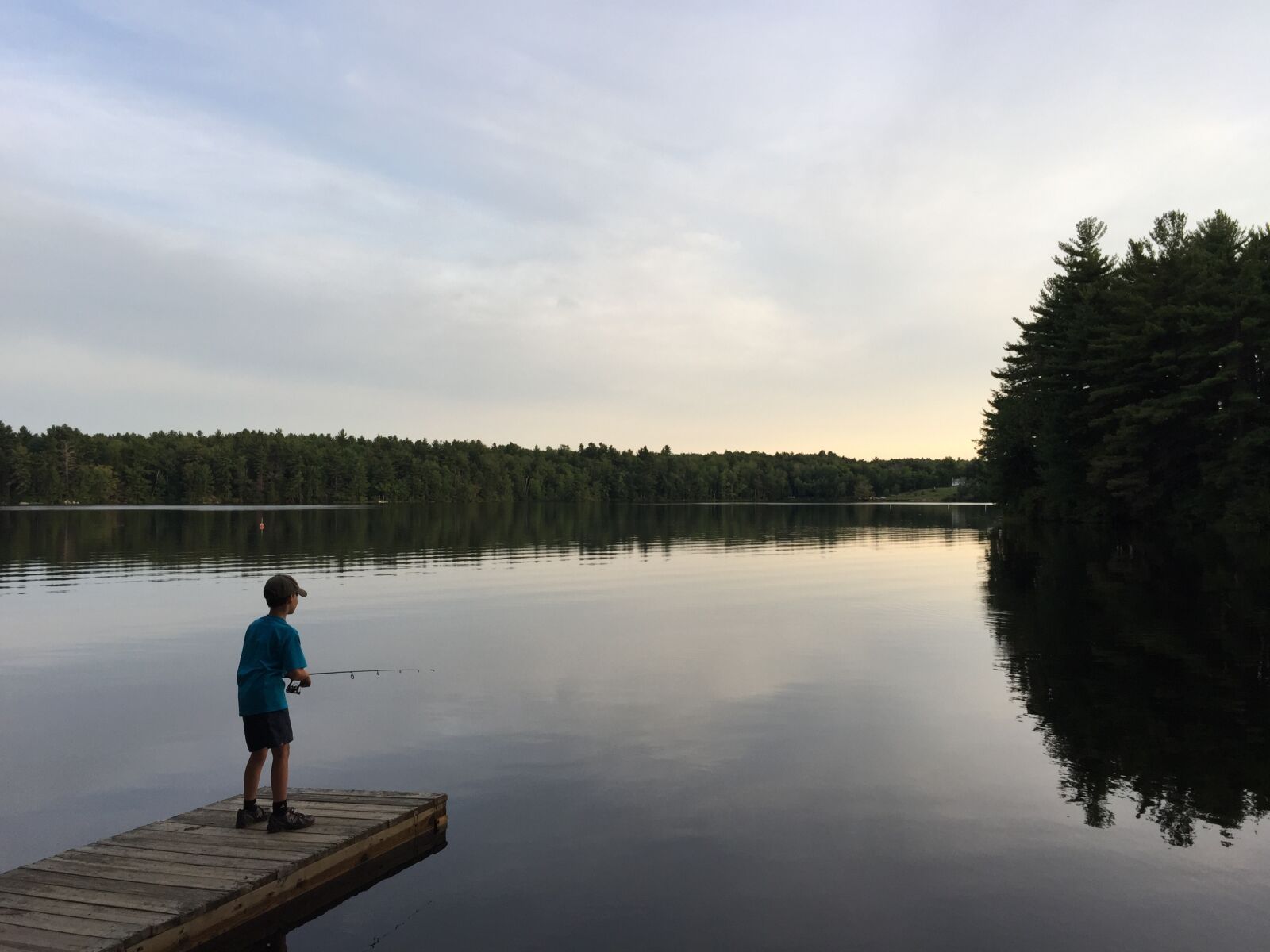 Apple iPhone 6 sample photo. Lake, boy, fishing photography