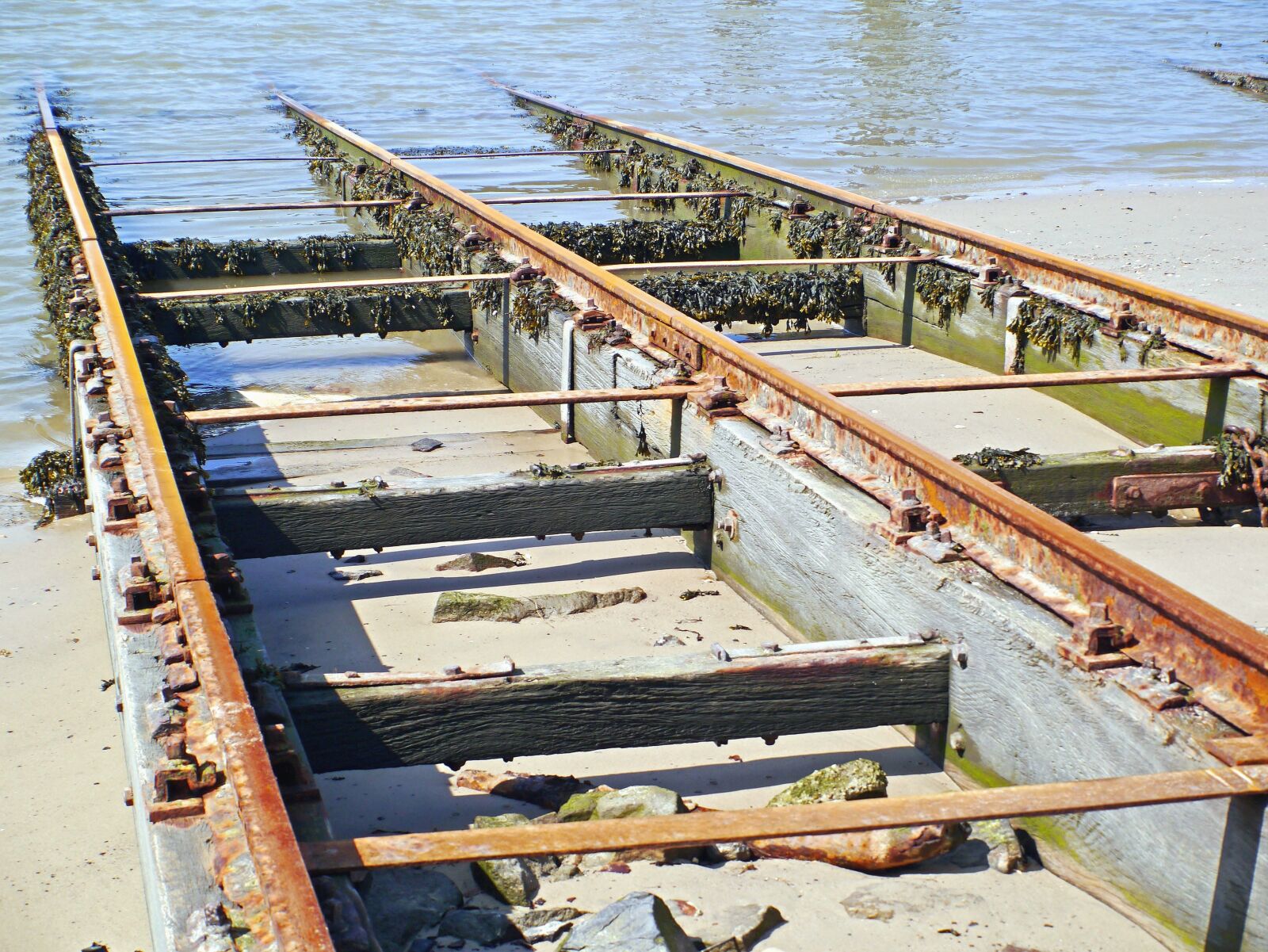 Panasonic Lumix DMC-GX1 sample photo. Water, ramp, rail, construction photography