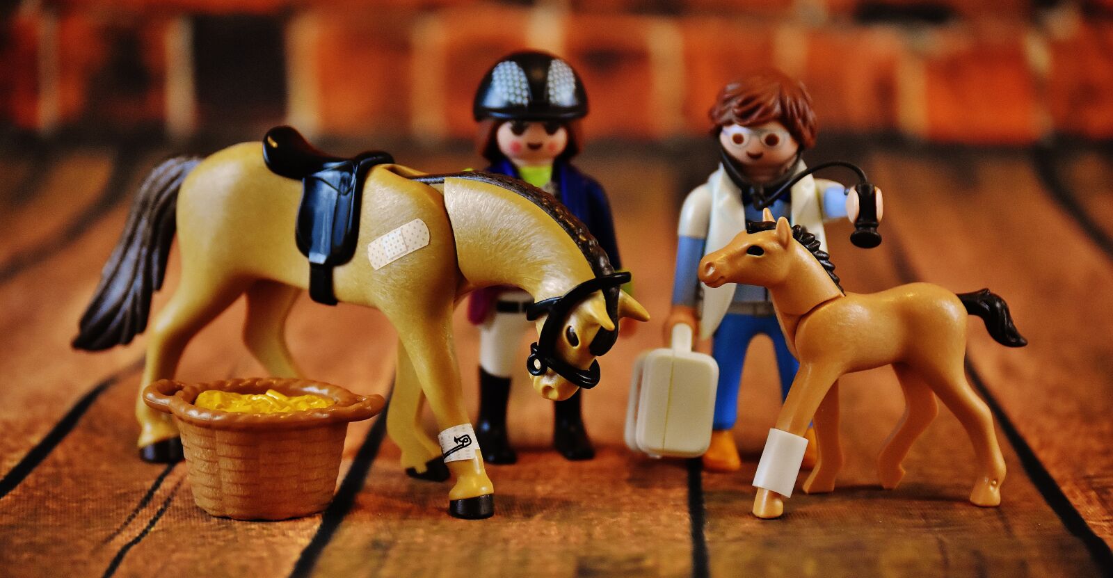 Nikon D7200 sample photo. Playmobil, horses, injured photography