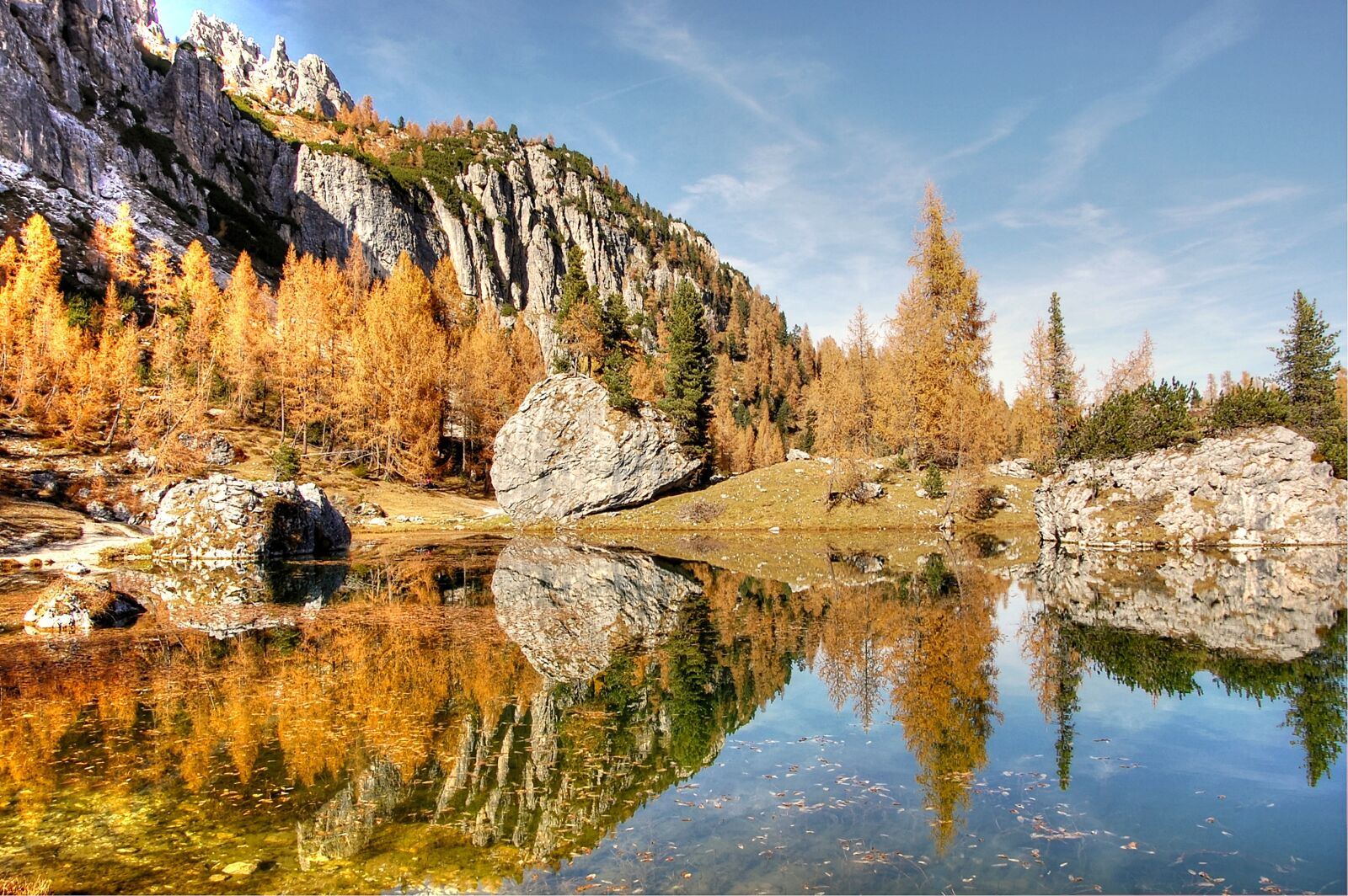 Nikon D40 sample photo. Lago federa, dolomites, landscape photography