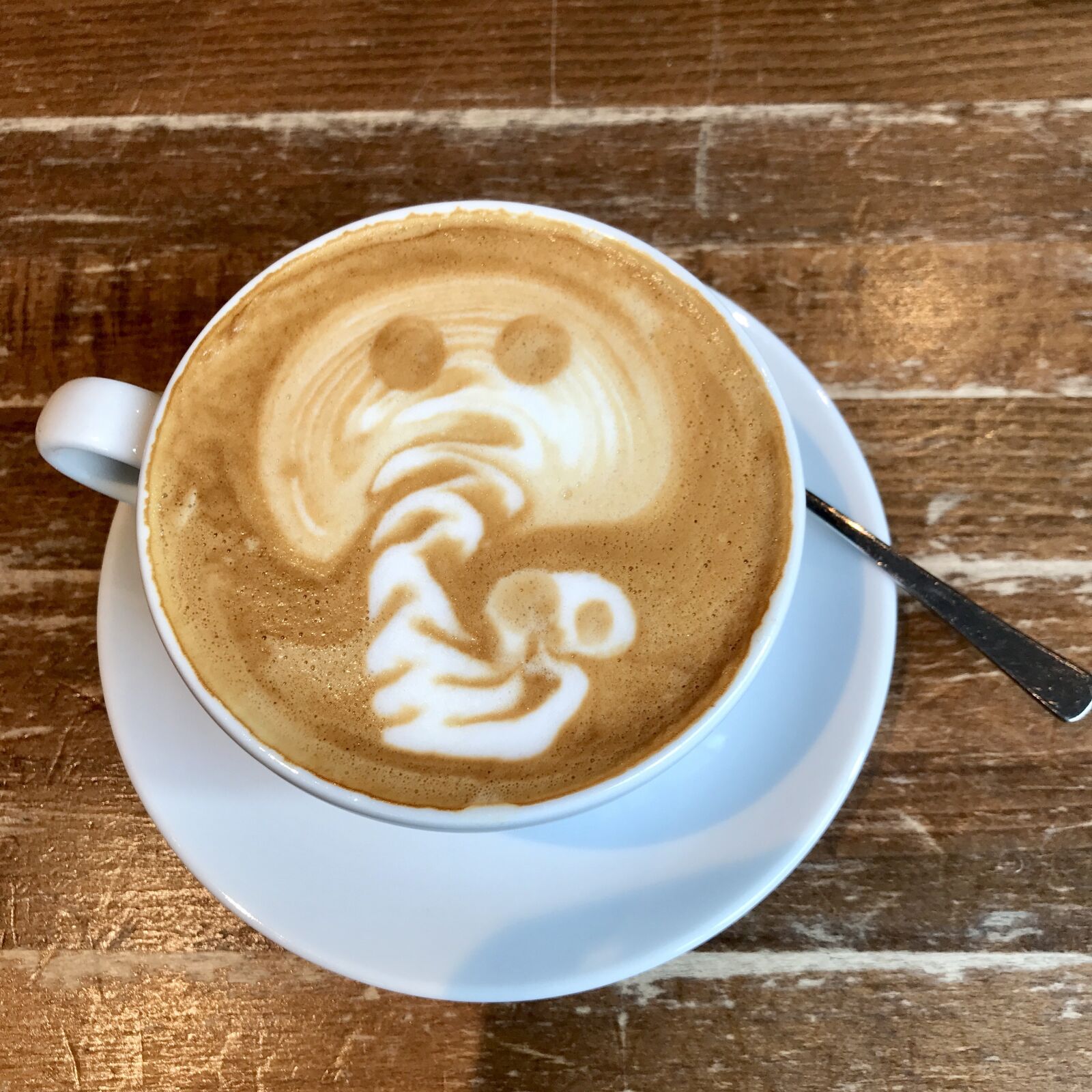 iPhone 7 back camera 3.99mm f/1.8 sample photo. Cappuccino, coffee, coffee cup photography