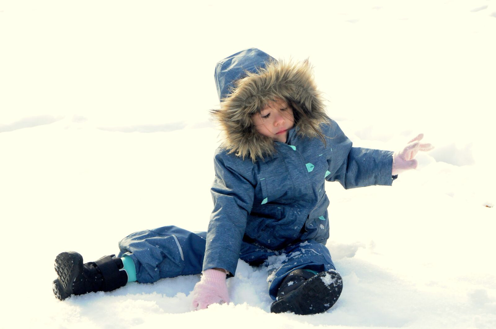 Nikon D300 sample photo. Child, sissy, snow photography