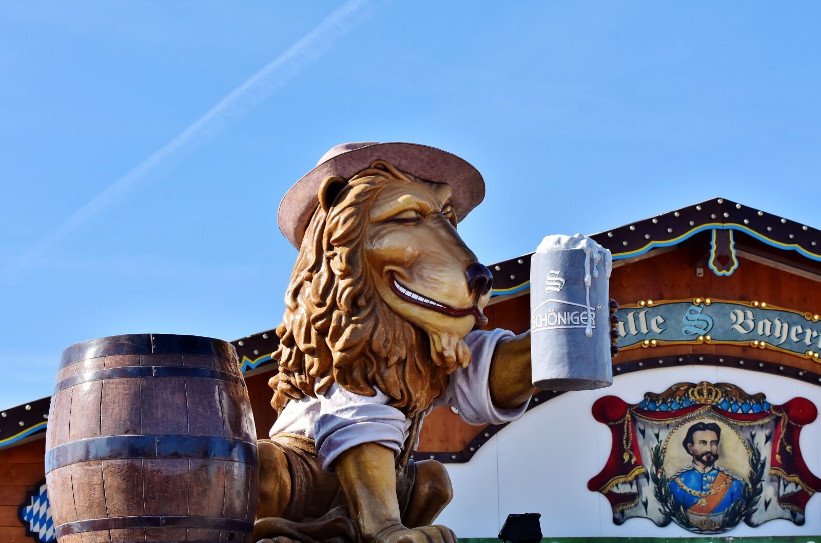 Nikon D7200 sample photo. Lion, figure, beer mug photography