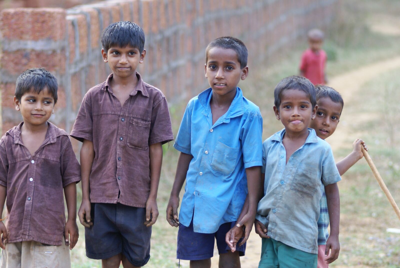 Sony Alpha DSLR-A100 sample photo. Indian, children, mischievous photography