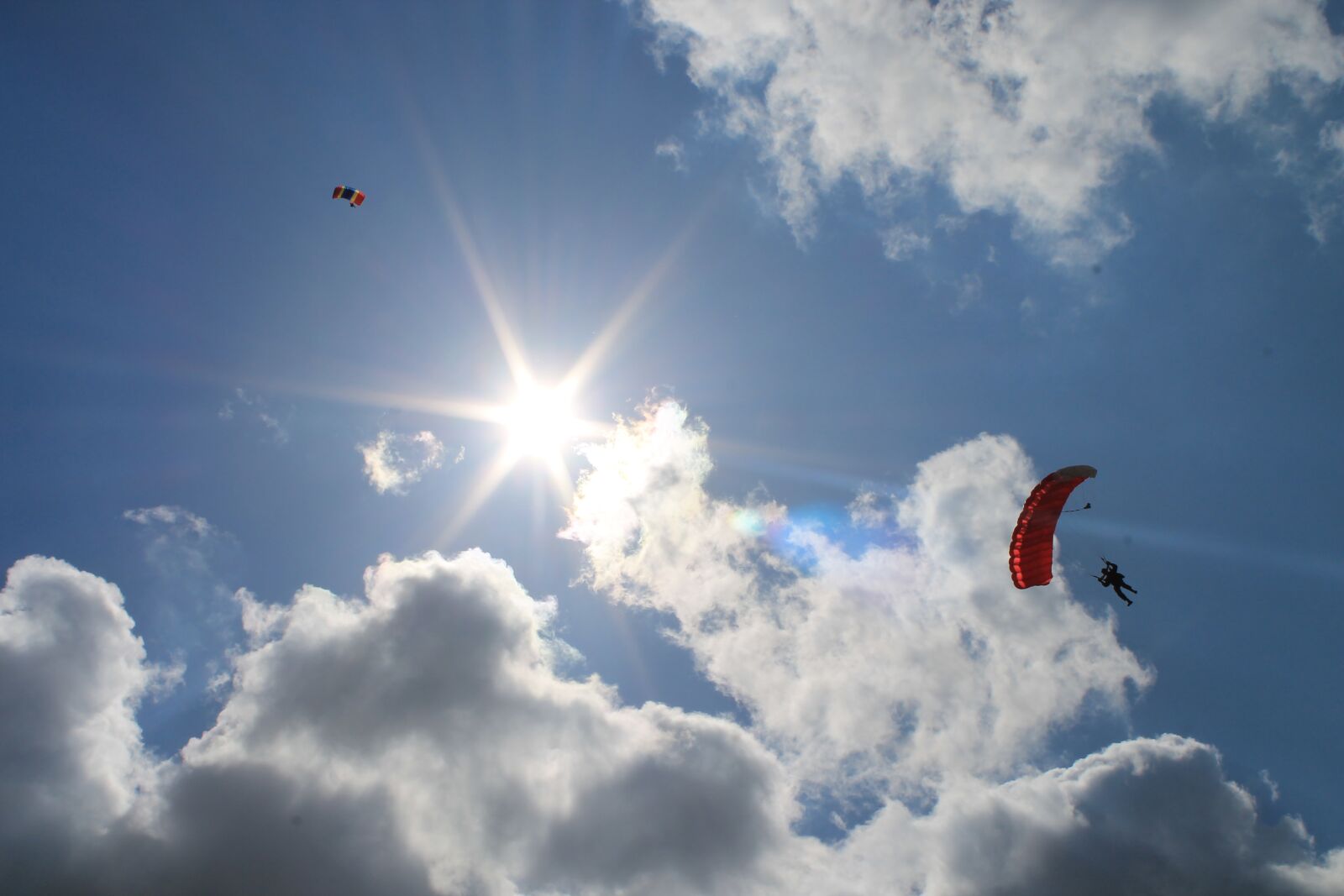 Canon EOS 1100D (EOS Rebel T3 / EOS Kiss X50) sample photo. Parachute, sky, jumping photography