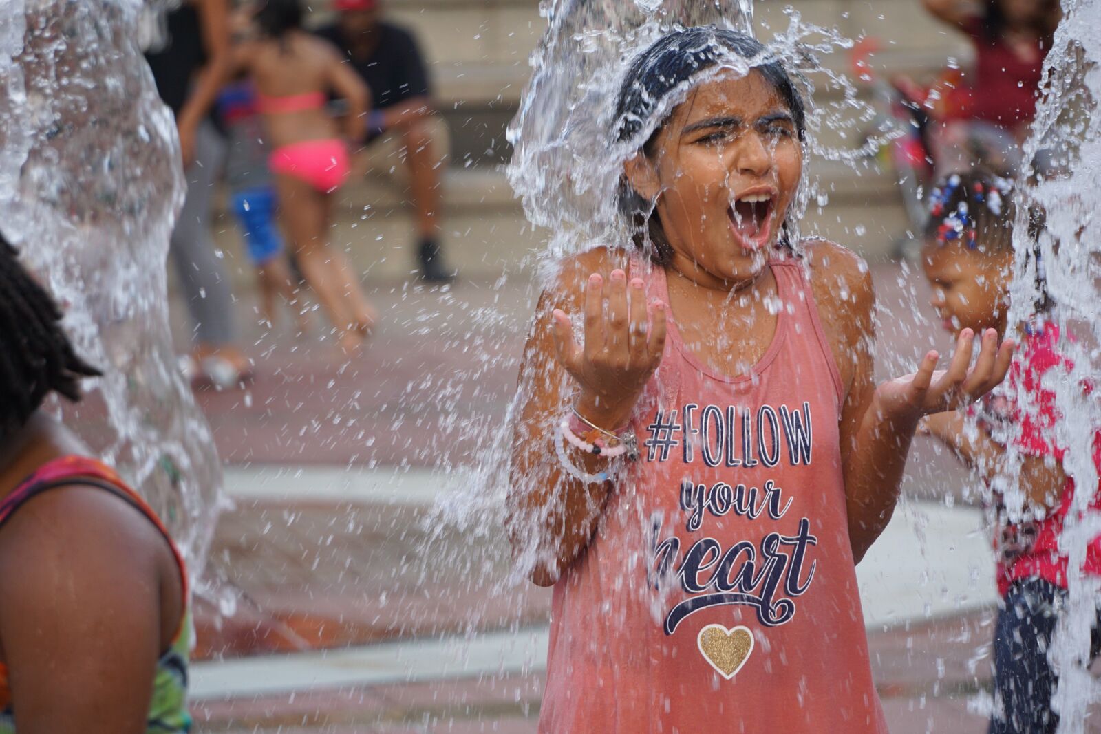 Sony a6000 sample photo. Girl, fun water, young photography