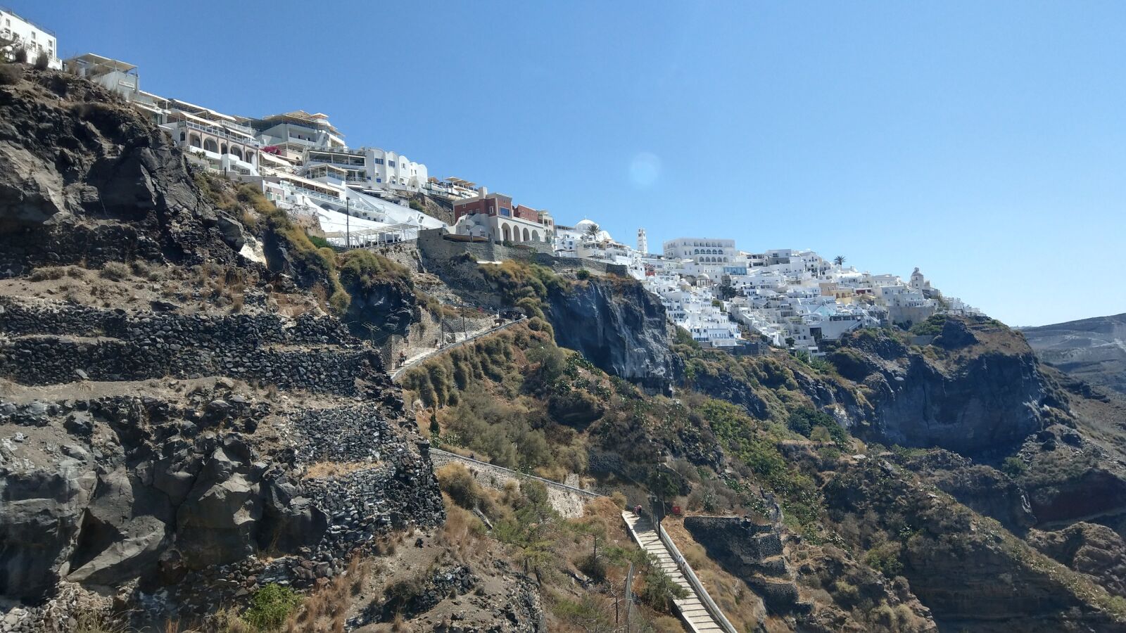 HTC U11 sample photo. Greece, santorini, fira photography