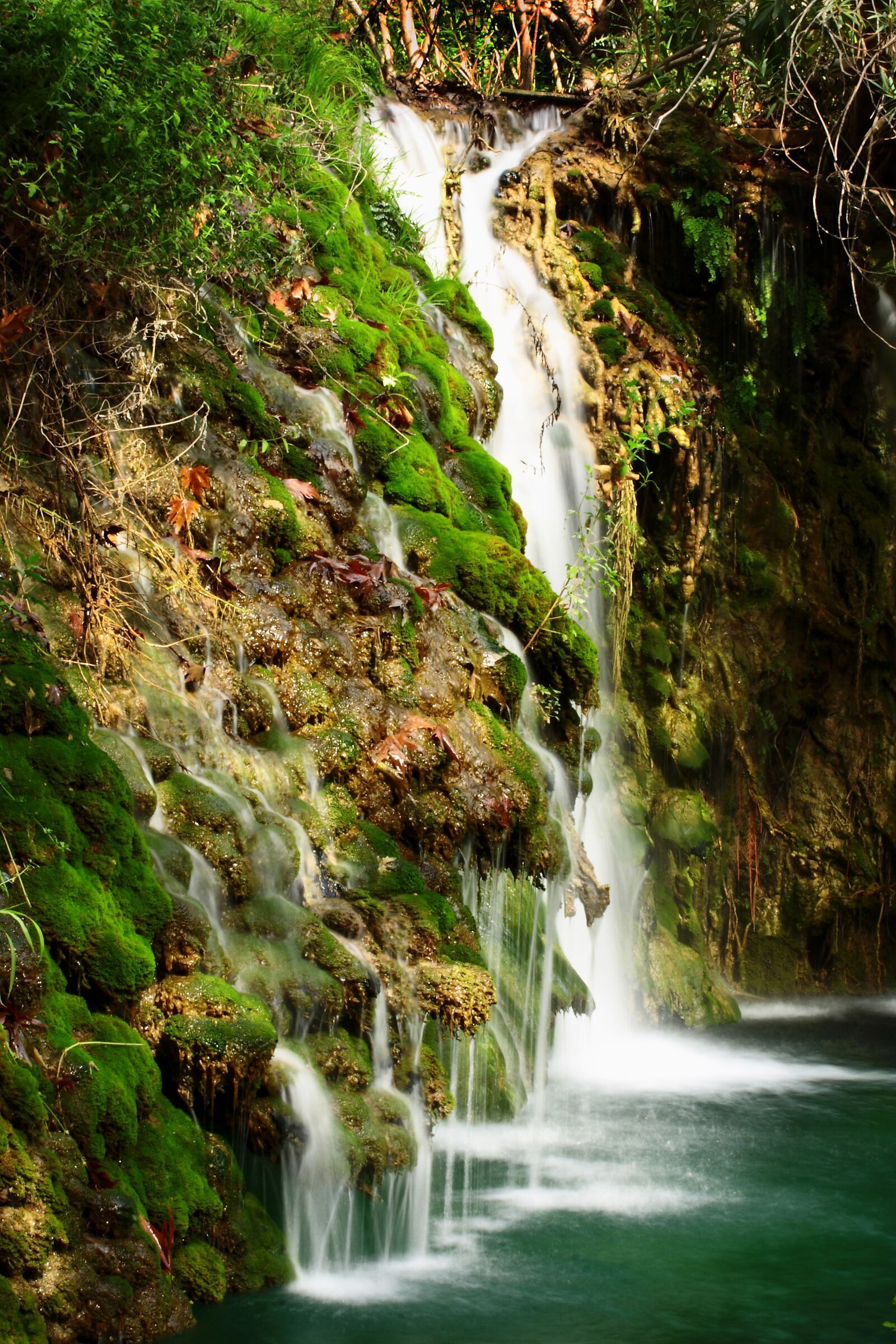 Canon EOS 40D sample photo. Waterfall, green, water photography
