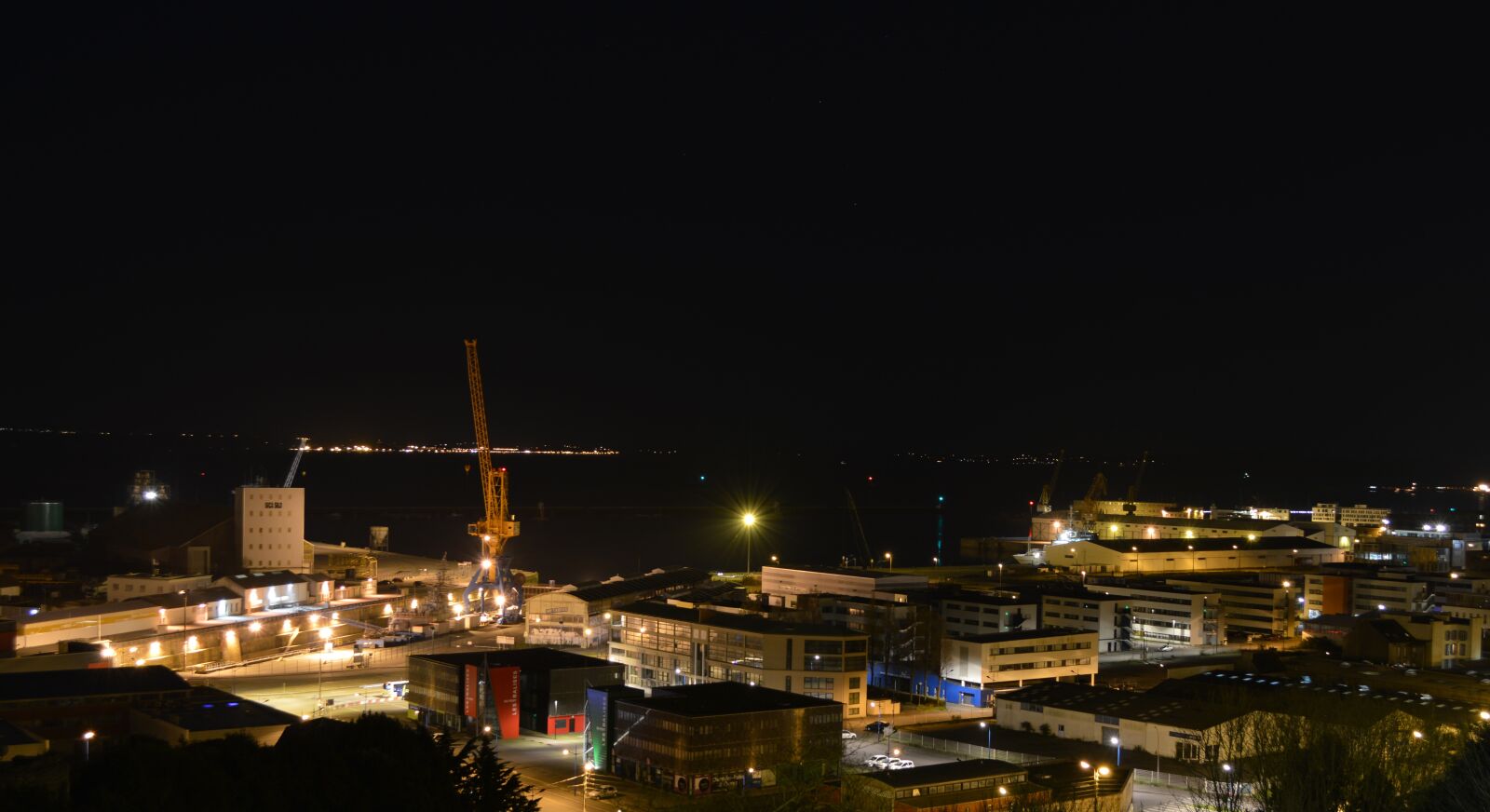 Nikon D3200 sample photo. Night, city, commercial port photography