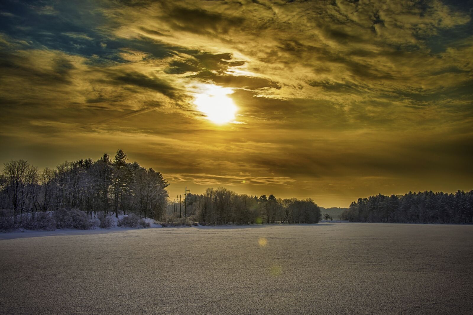 Nikon D800 sample photo. Sunset, water, snow photography