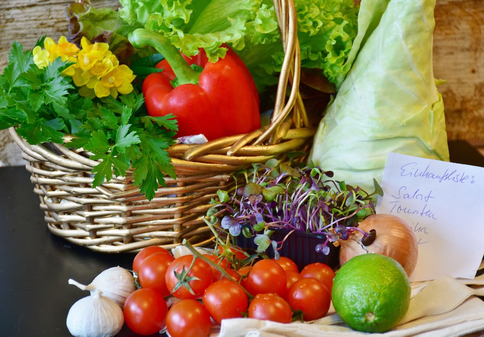 Nikon D7200 sample photo. Vegetables, basket, purchasing photography