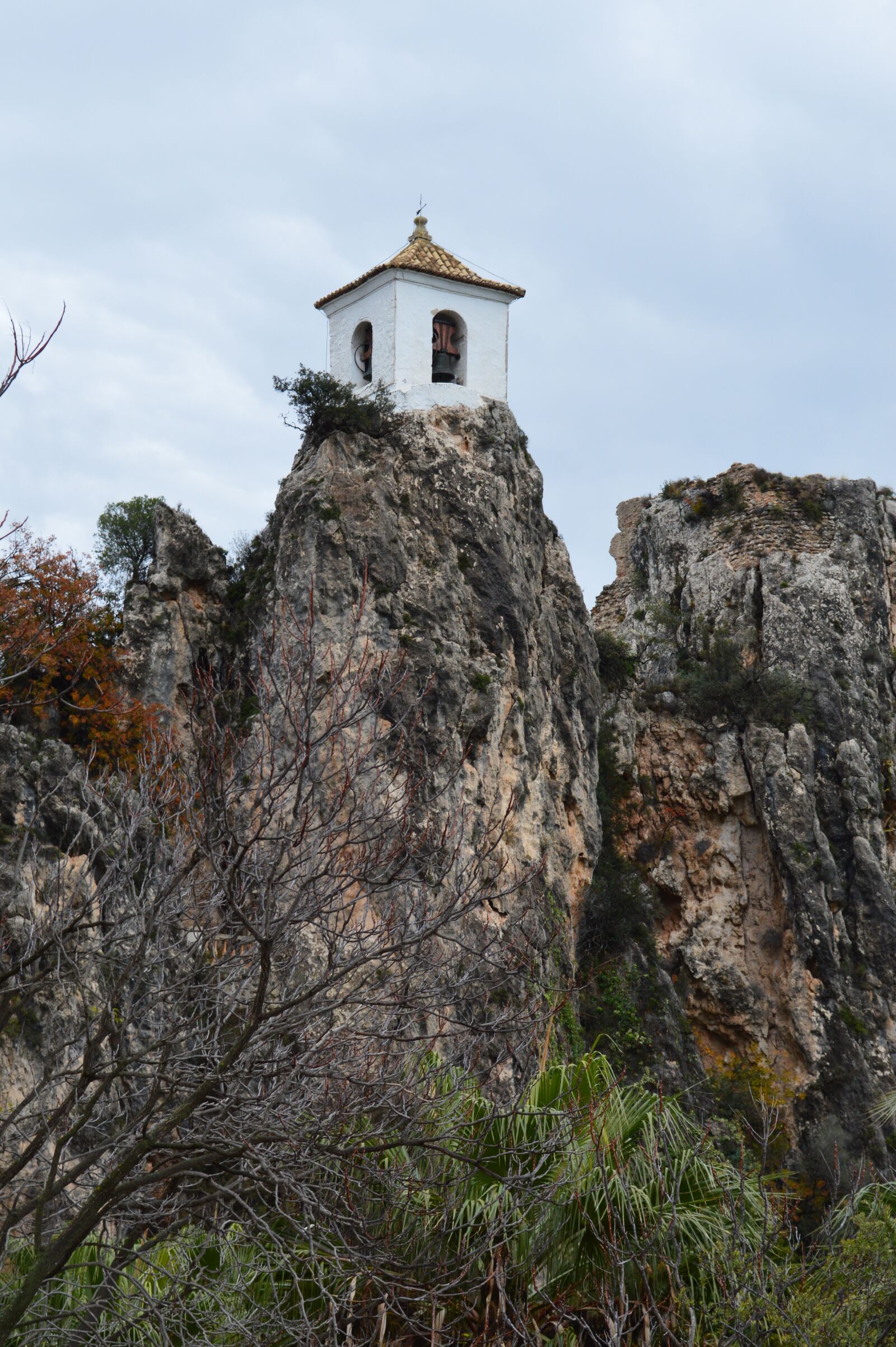 Nikon D3200 sample photo. Guadalest, bell tower, church photography
