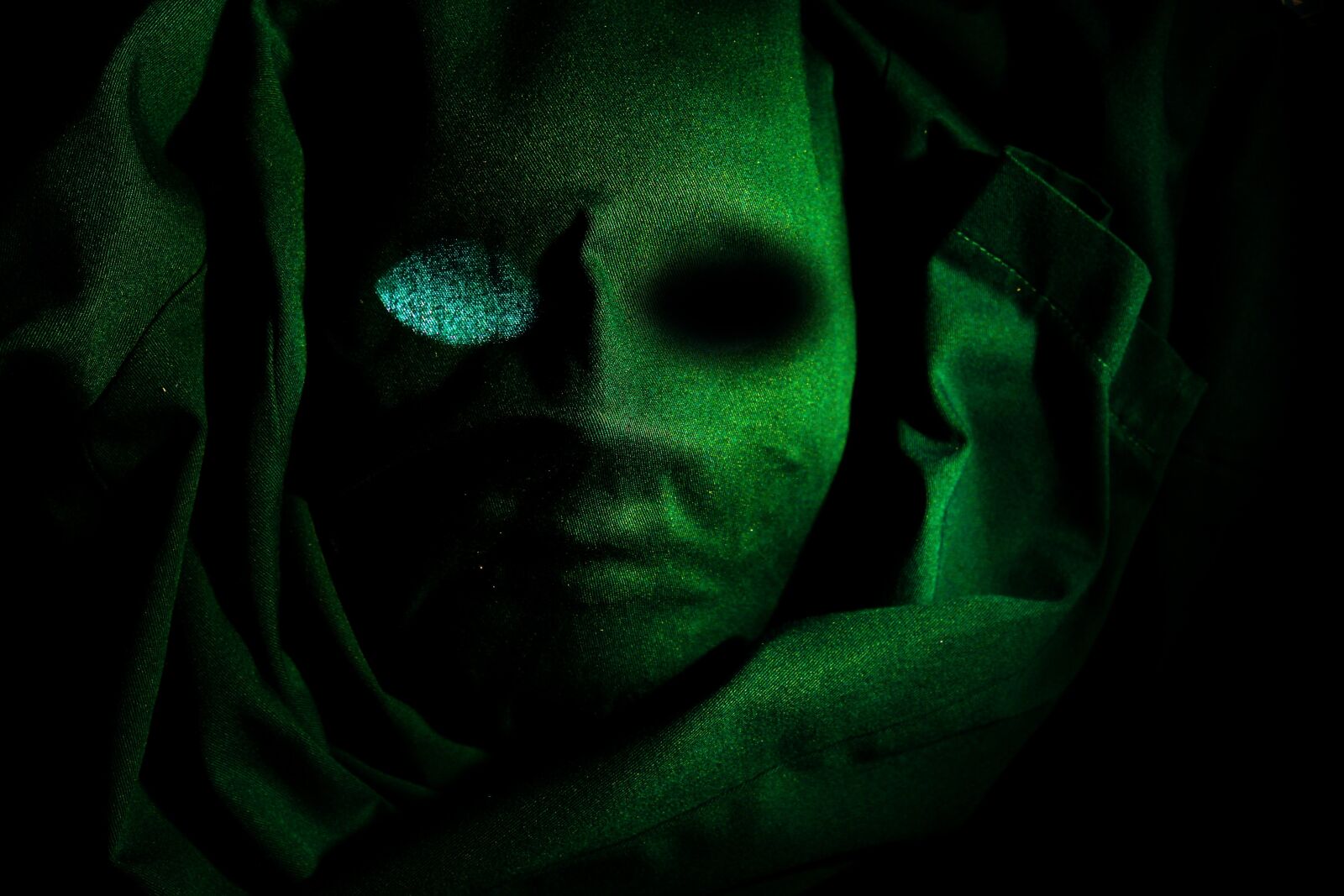 Canon EOS 600D (Rebel EOS T3i / EOS Kiss X5) sample photo. Face, green, mask photography