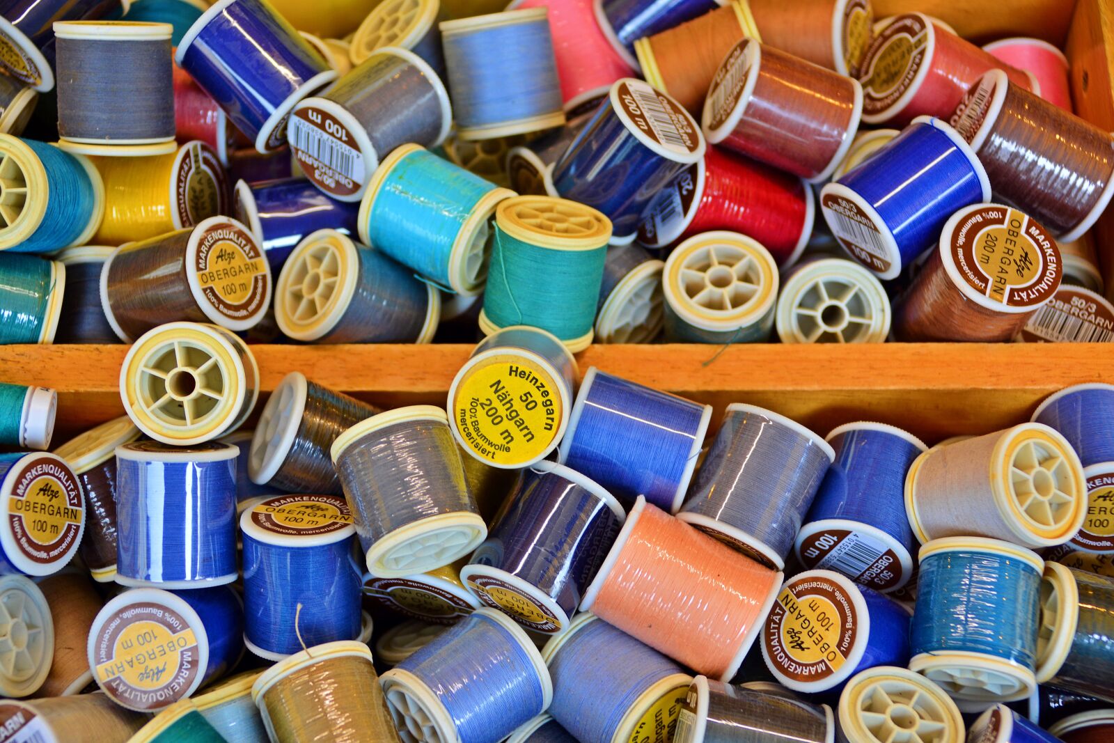 Nikon D5200 sample photo. Sewing thread, bobbin, thread photography