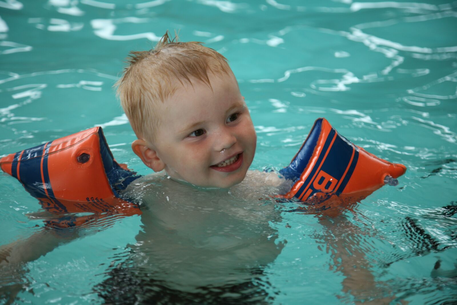 Canon EOS 5D sample photo. Child, swimming, water wings photography