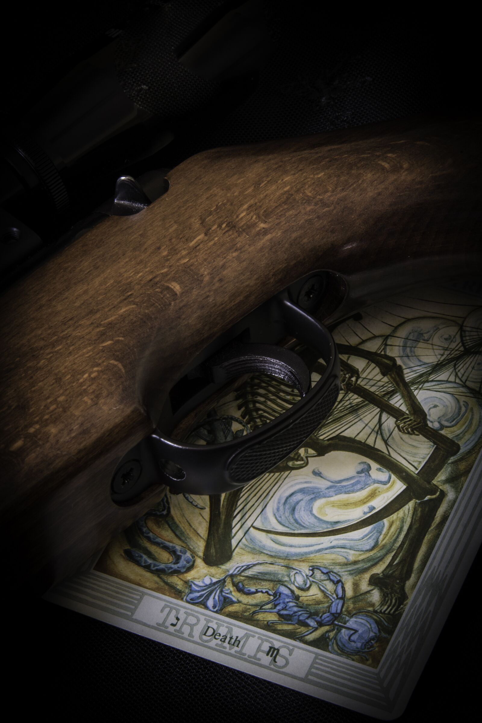 Canon EF-S 17-85mm F4-5.6 IS USM sample photo. Gun, tarot, death photography