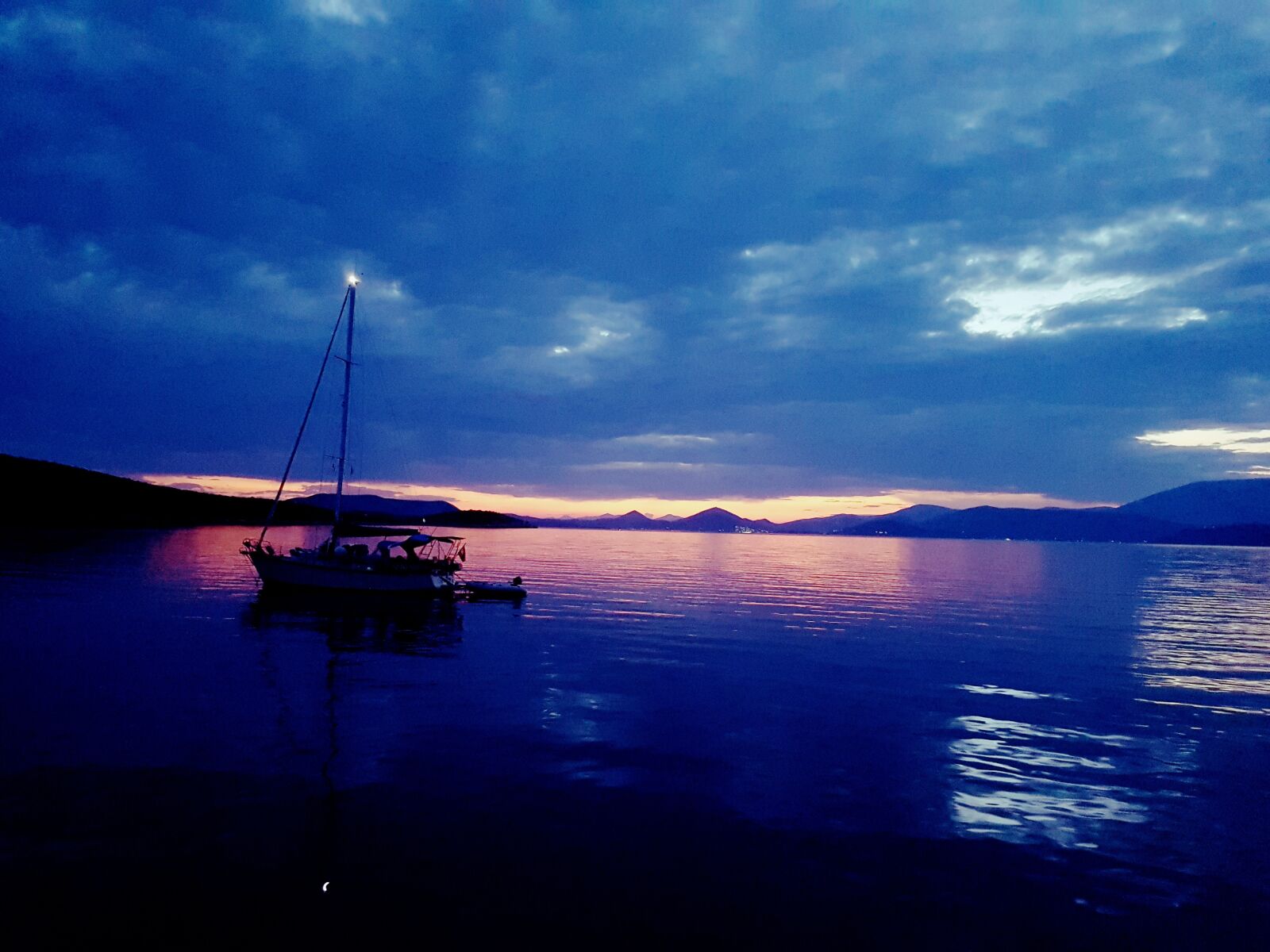 Samsung SM-G930F sample photo. Sea, boat, sunset photography