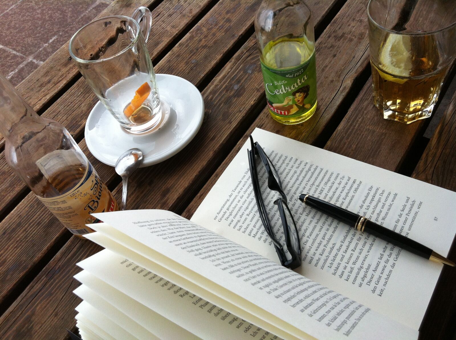Apple iPhone 4 sample photo. Table, book, pen photography