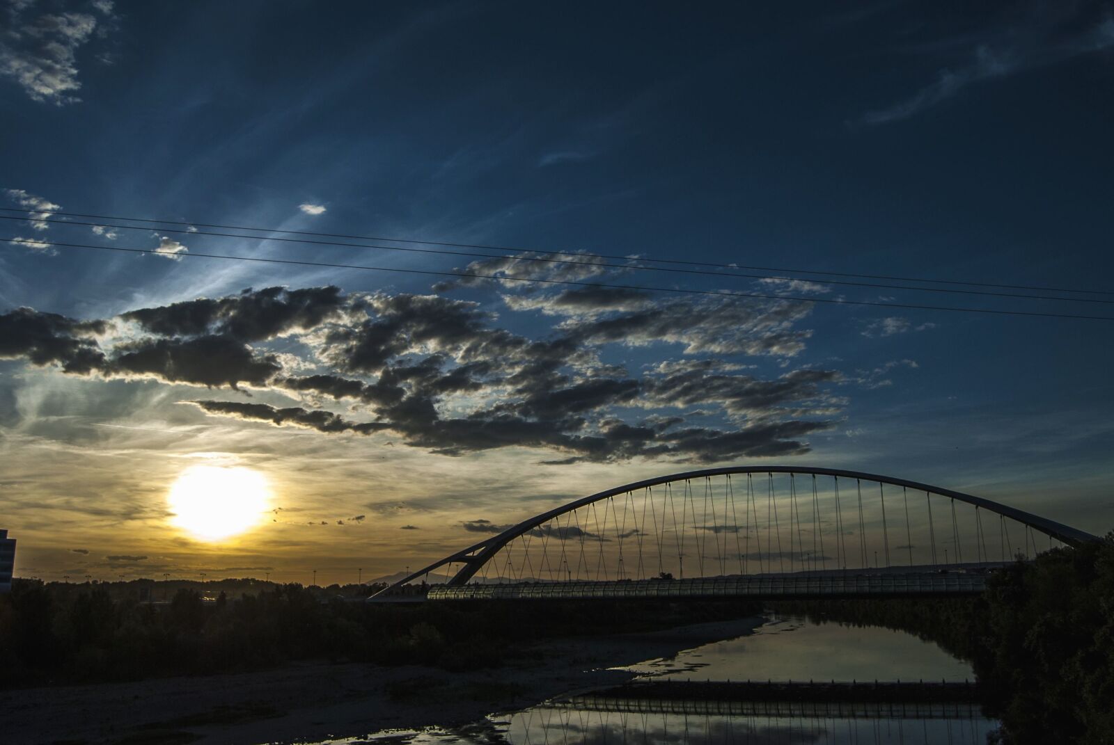 Nikon D3000 sample photo. Sun, bridge, river, landscape photography