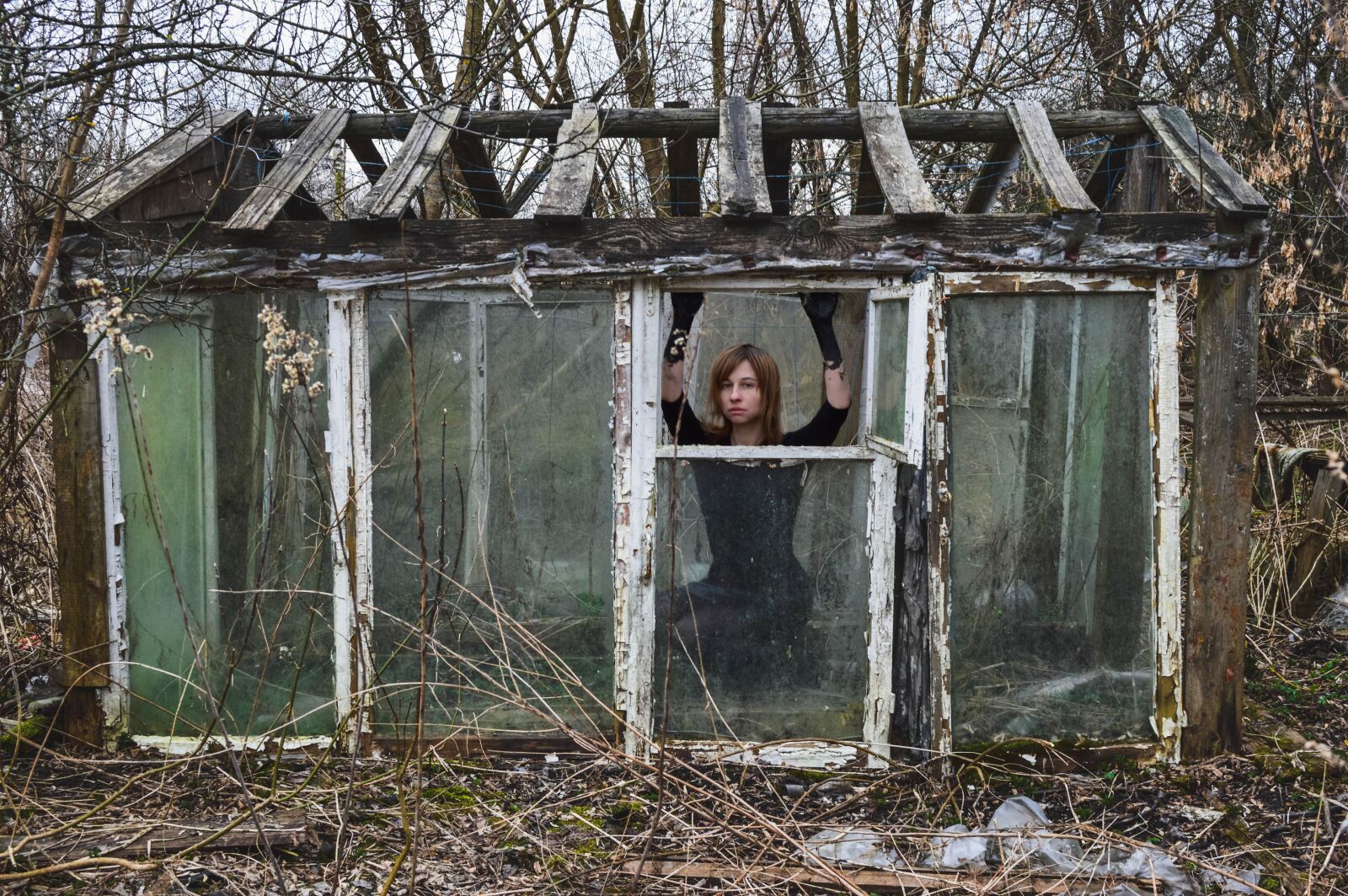 Nikon D3200 sample photo. Greenhouse, ghost, silhouette photography