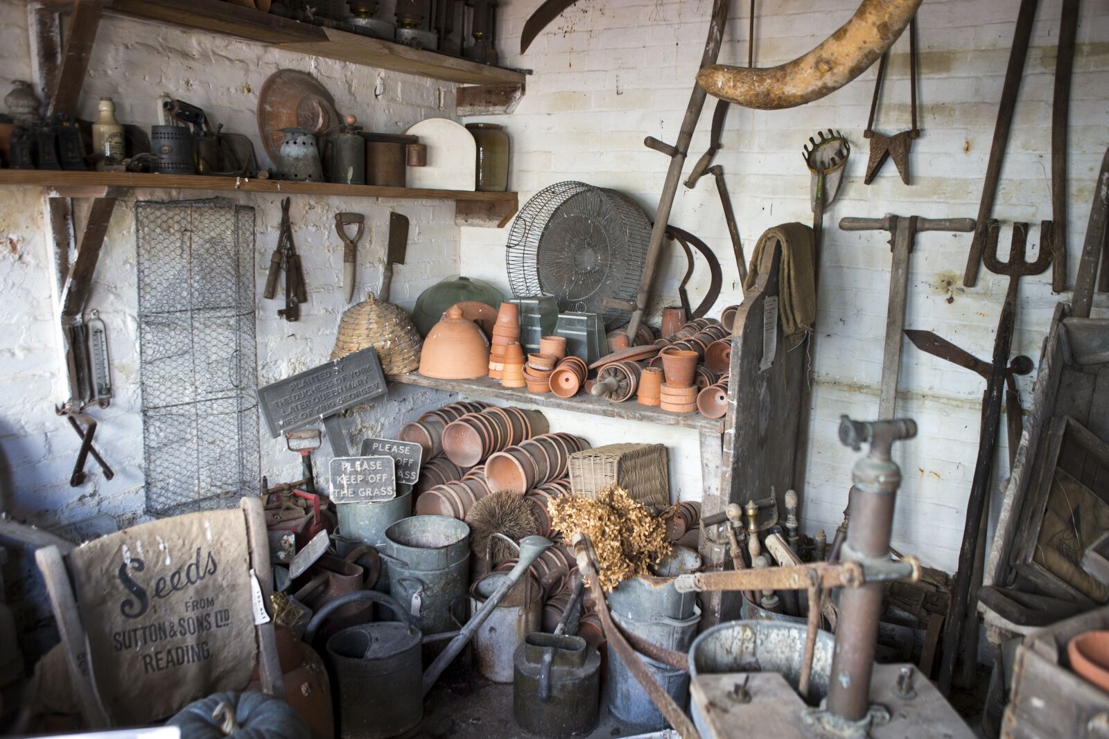 Canon EOS-1D X + Canon EF 24-70mm F2.8L USM sample photo. Potting shed, garden tools photography
